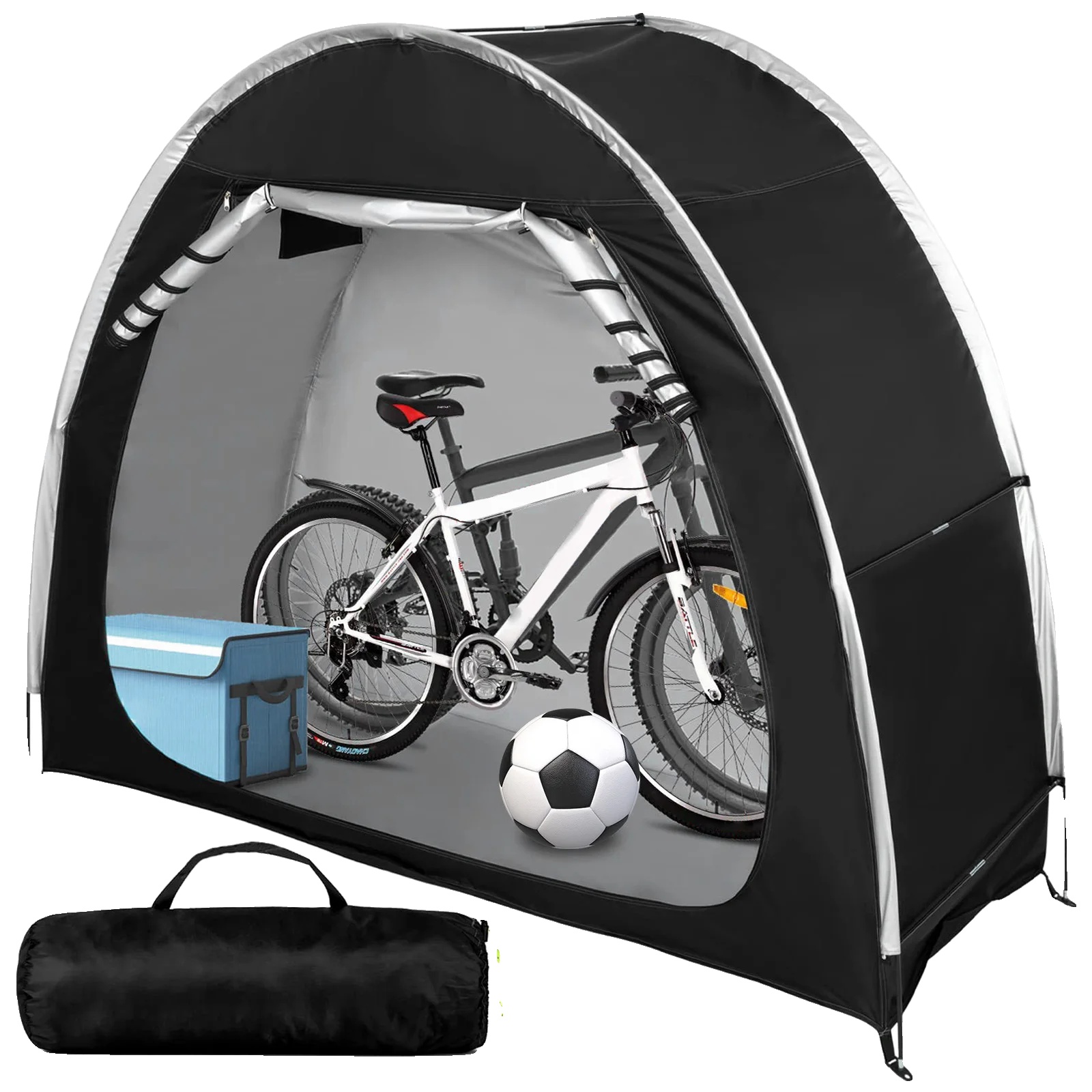 Fahrradzelt, Wasserdichter Schutz, Einfache Montage, Schwarz