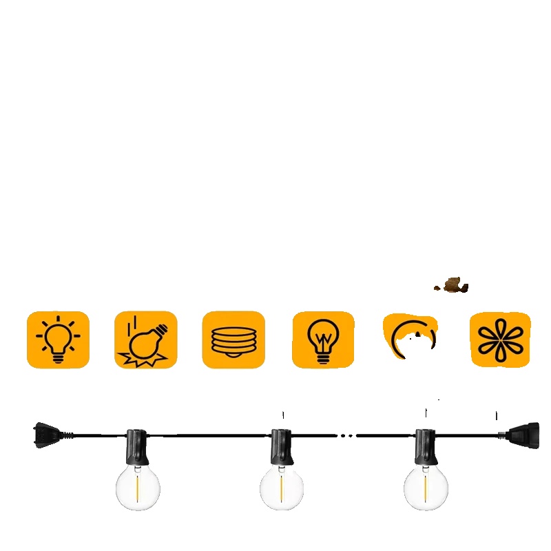 Außen-lichterkette, Wasserdicht, Energieeffizient, 50ft 15m 25led, Eu-stecker