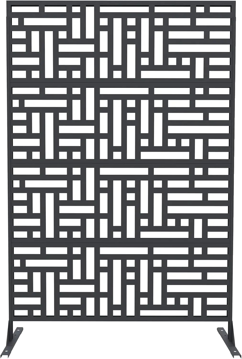 Privatsphäre-schutz, Geometrisches Lasergeschnittenes Design, Wetterfeste Konstruktion, Schwarz-geometrisch
