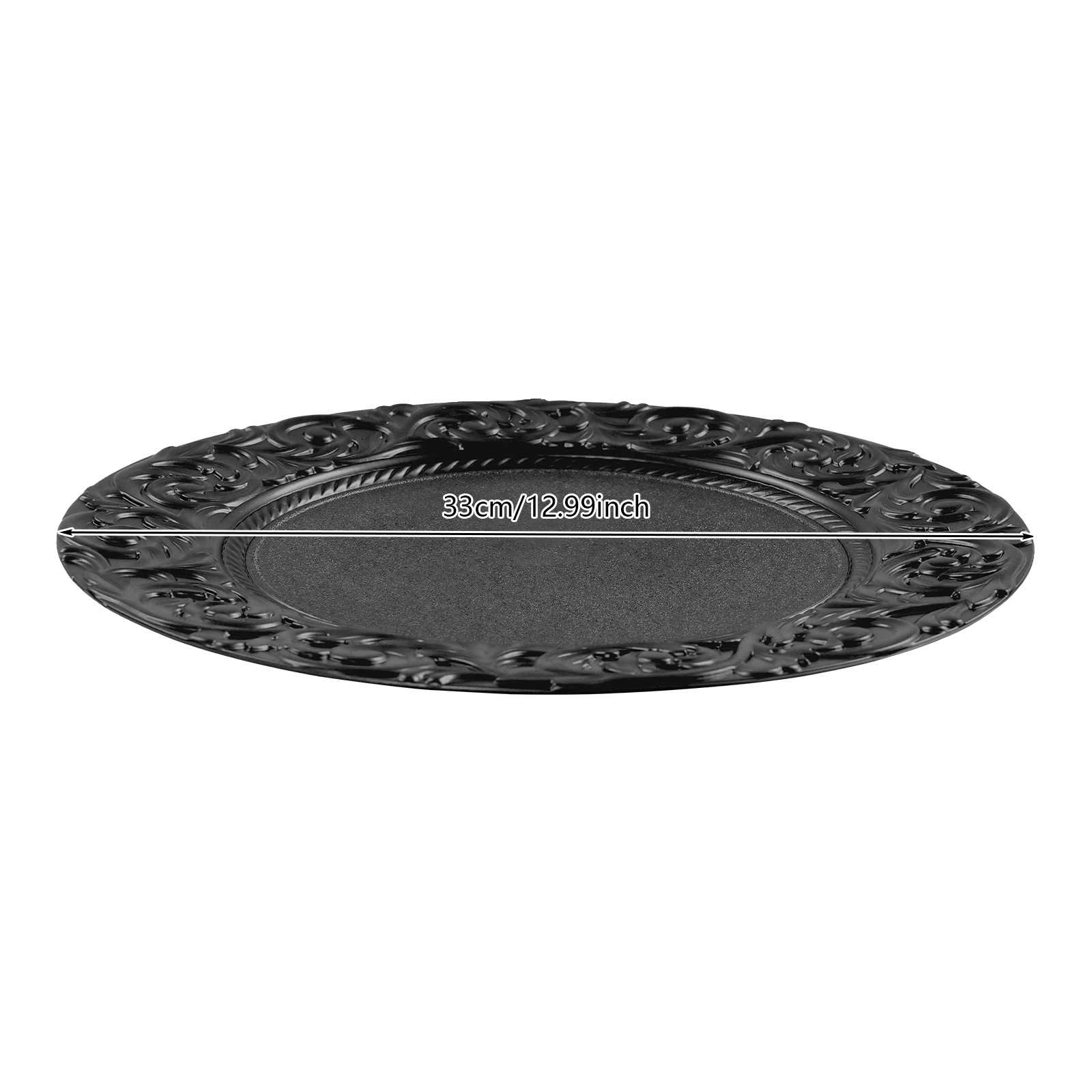 Tortenplatten, Elegantes Design, Langlebiges Material, Schwarz, 13 Inches-b