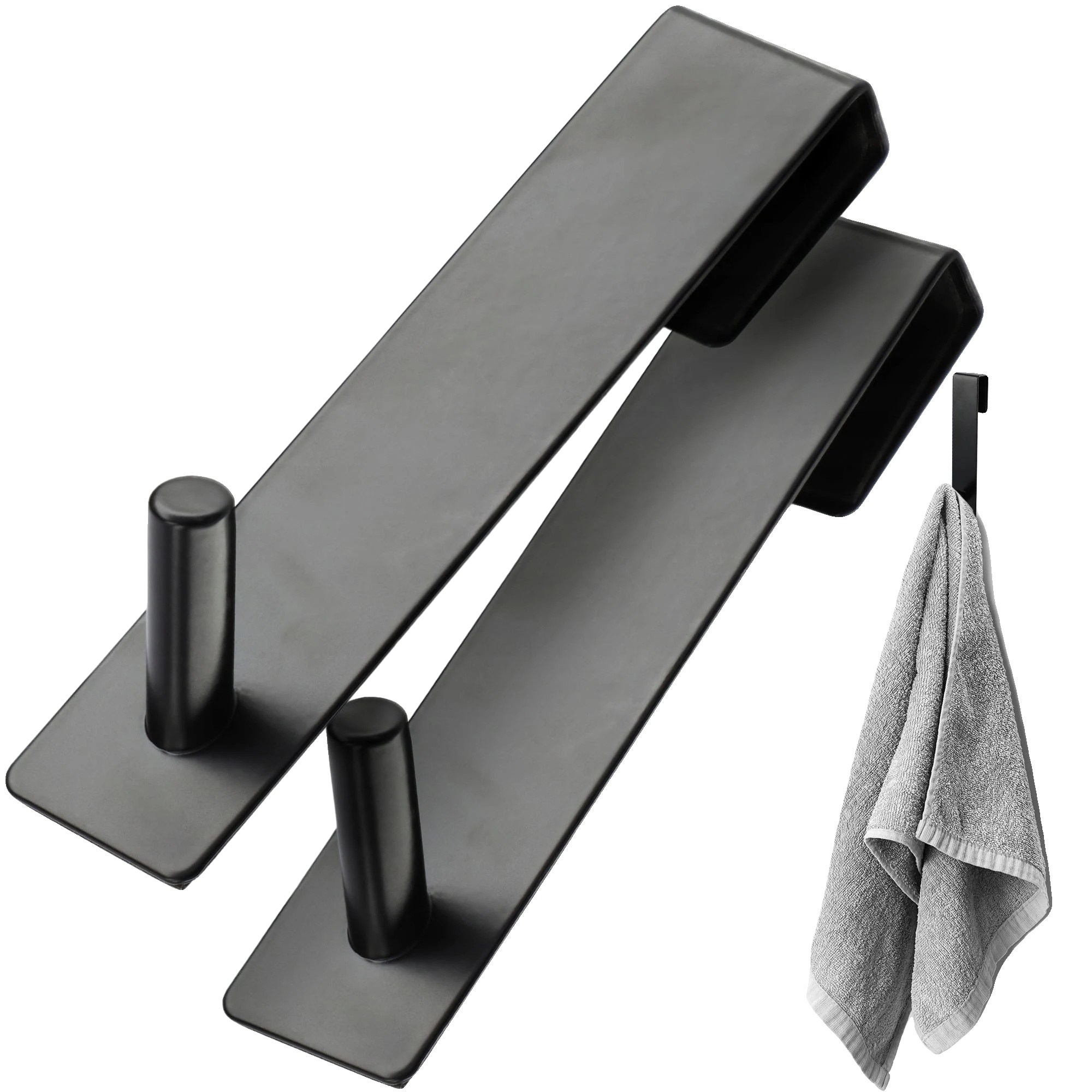 Türhaken, Einfache Werkzeugfreie Installation, Unterstützt Bis Zu 2 Kg, Kompakte Größen Verfügbar, Minimalistisches Design, Konturierte Kanten