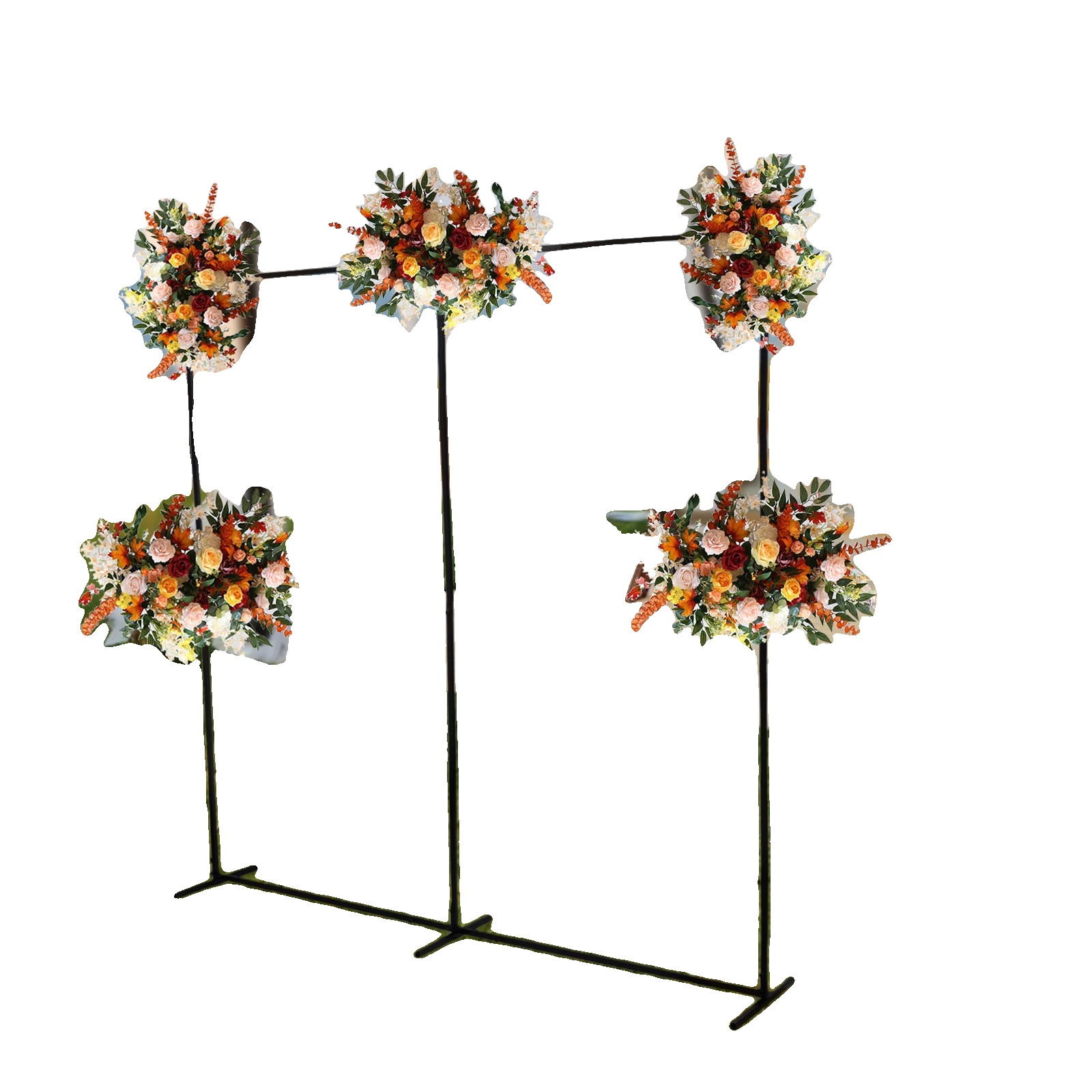 Metallbogen, 2,3m X 2,3m Abmessungen, Eisenmaterial, Schwarze Farbe, 5,2kg Bruttogewicht, Moderner Stil
