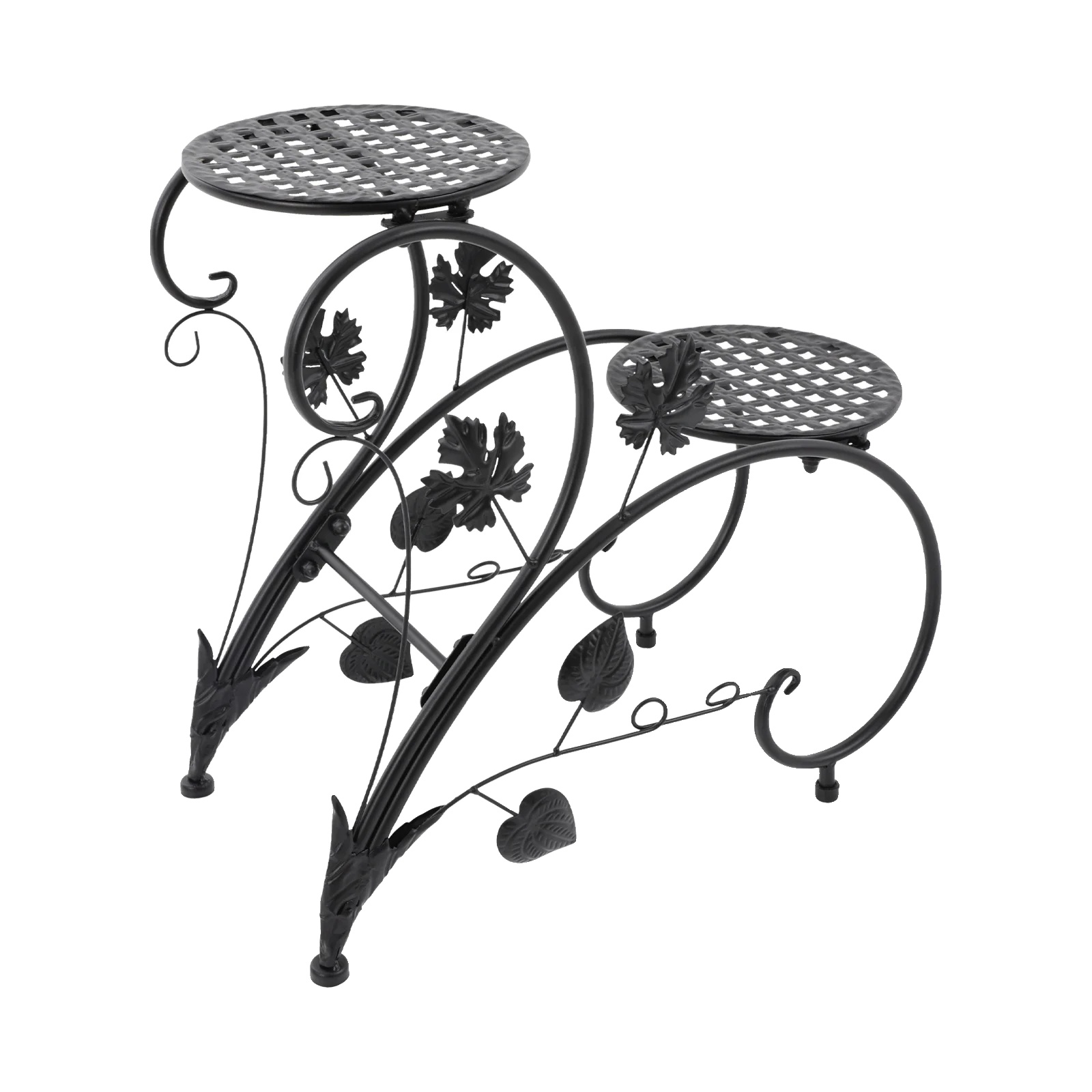 Blumenständer, Vintage-eisen-design, Robuste Konstruktion, Schwarz, M-a