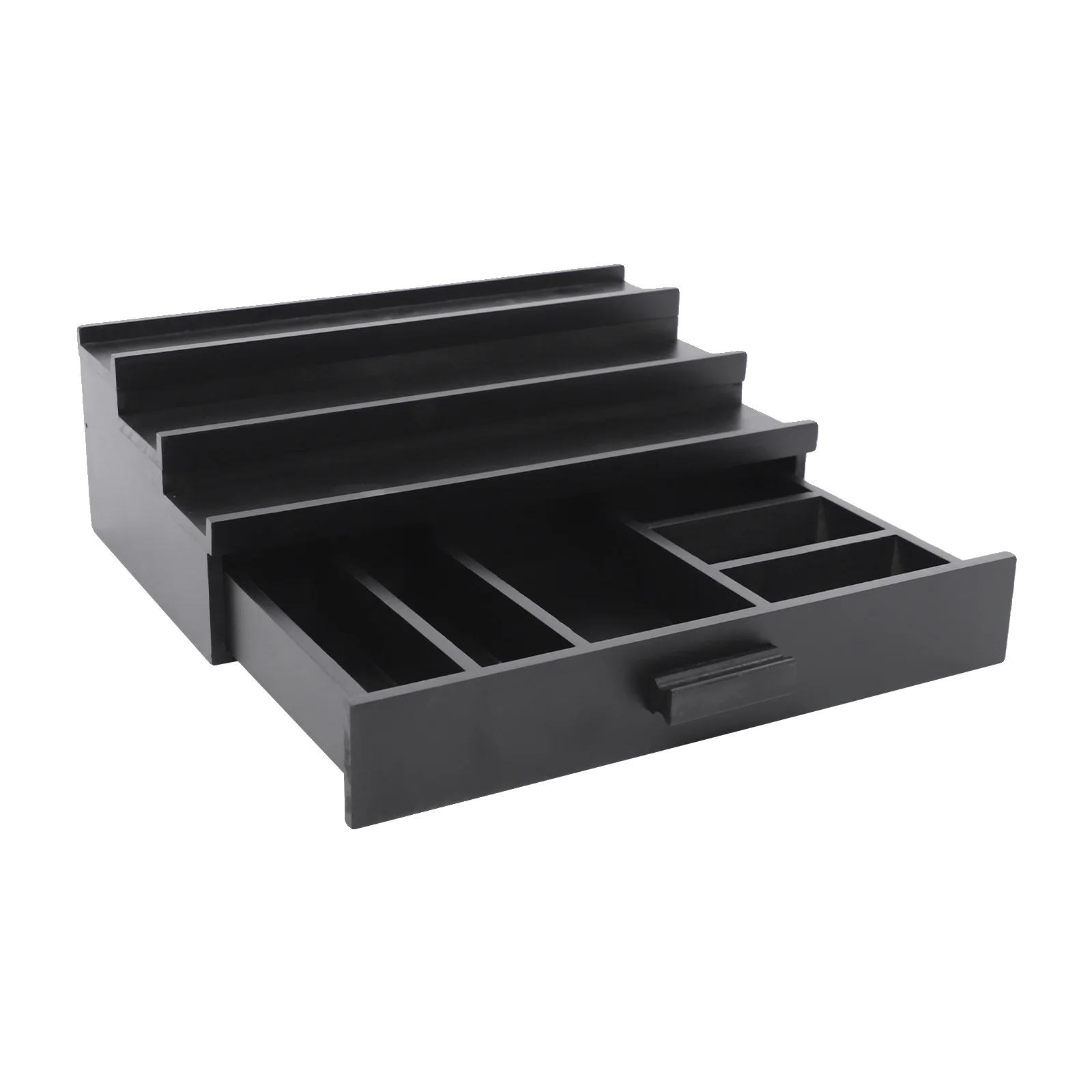 Parfümaufbewahrungsregal, Dreistufiges Design, Multifunktionaler Organizer, Schwarz