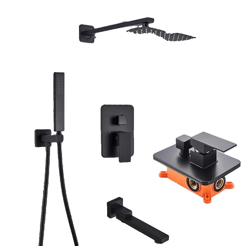 Duscharmatur Set, Messingkonstruktion, Einhebelsteuerung, 3way 16inch C