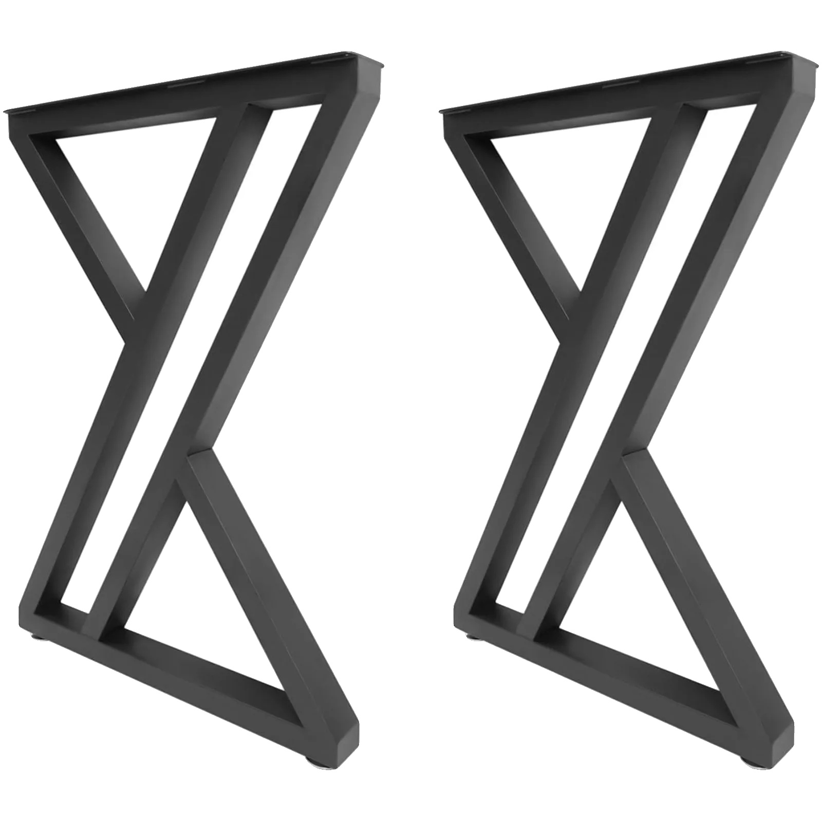 Tischbeine, X-förmiges Design, Hohe Tragfähigkeit, Schwarz