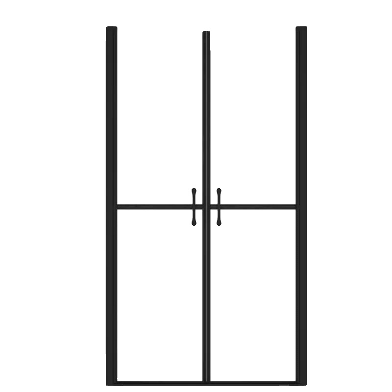 Duschkabine, Verstellbare Höhe, Modernes Design, Schwarz