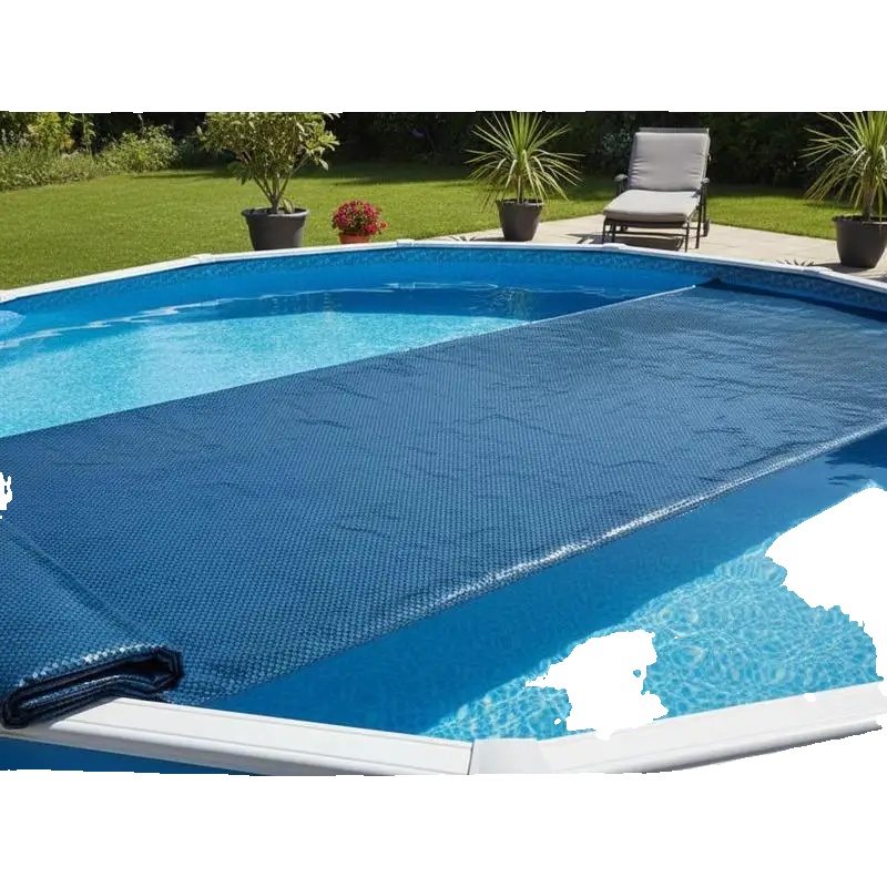 Schwimmende Poolabdeckung, Energieeffizient, Langlebiges Material, Schwarz
