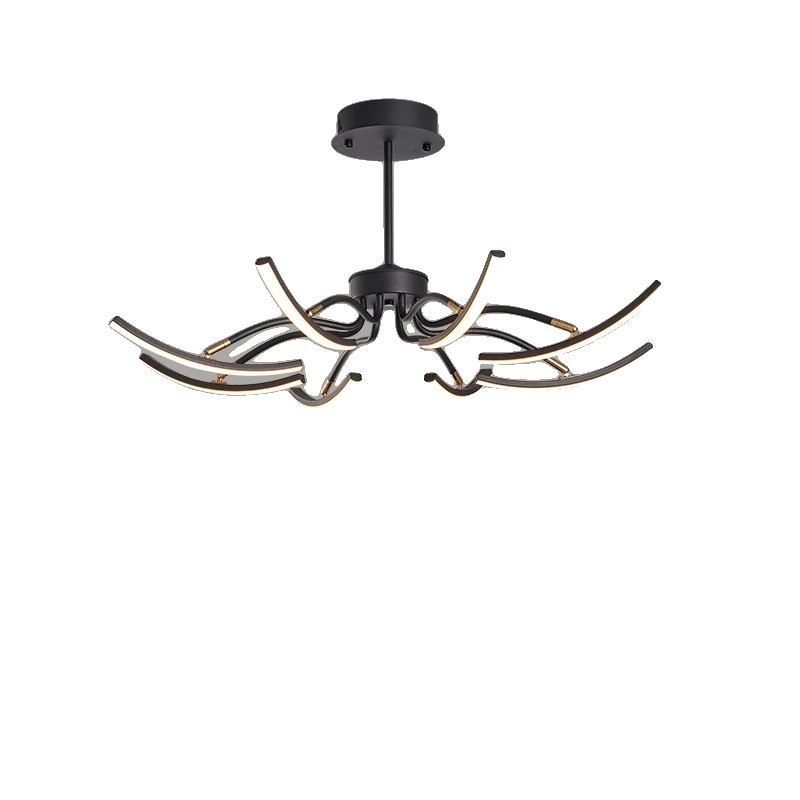 Kronleuchter, Dimmbar, Fernbedienung, 8 Arms Schwarz, Dimmbar Rc Mit App