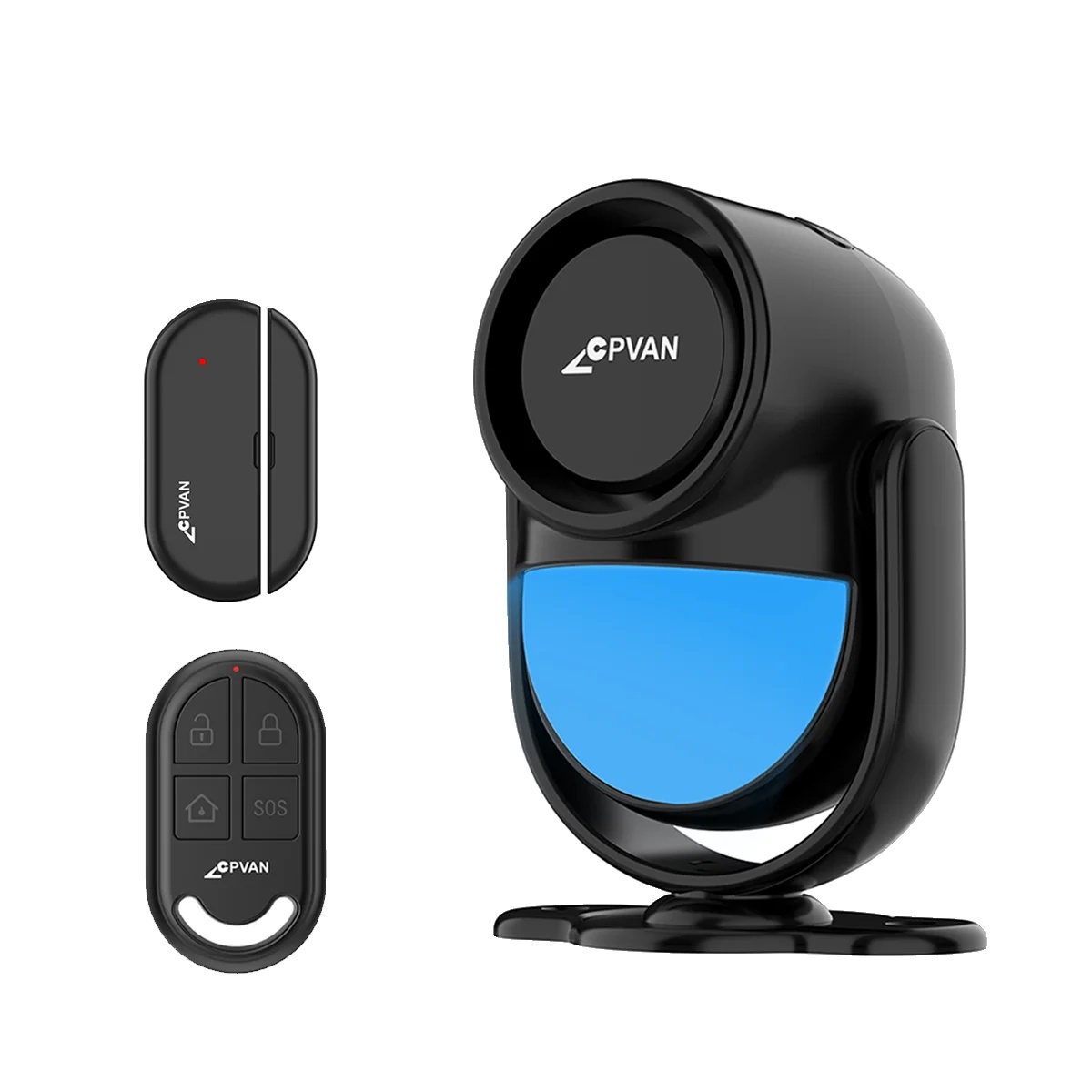 Intelligentes Alarmsystem, 120 Db Alarm, Bewegungs- Und Türsensoren, Kit B Schwarz