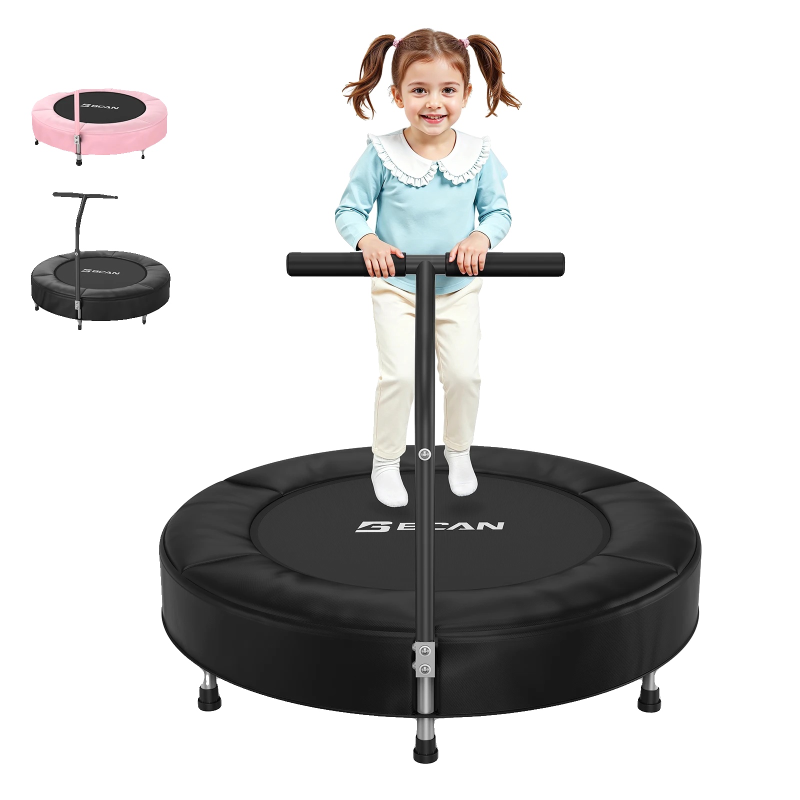 Trampolin, Astm-zertifiziert, Für Den Innenbereich, Schwarz