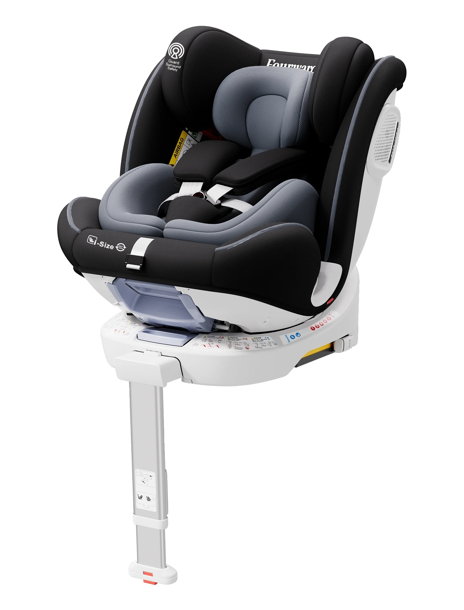 Kindersitz, 360° Drehbar, Ece R129 Zertifiziert, Isofix-anschluss, 5-punkt-gurt, 40-150 Cm Körpergröße