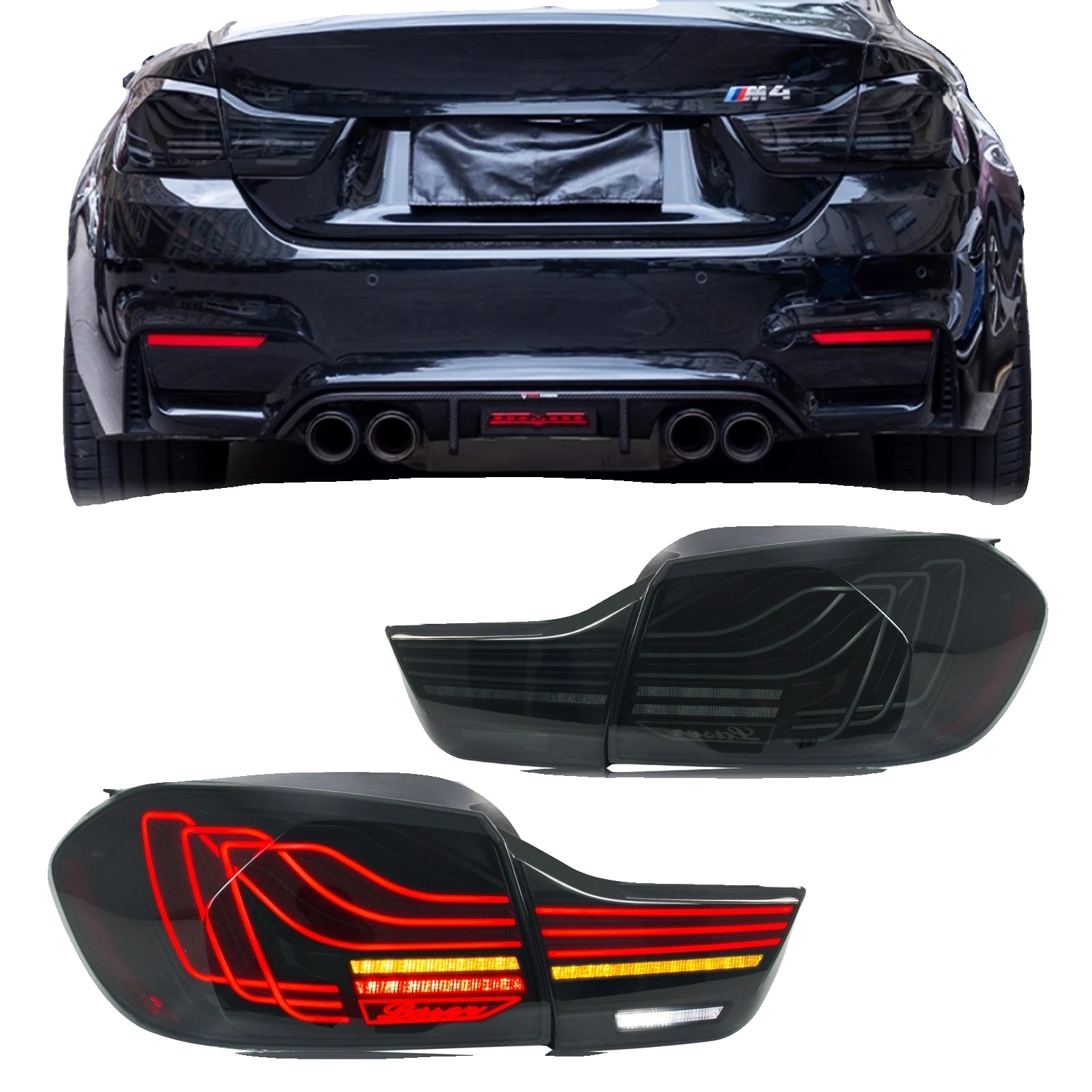 Rücklichtanbau, Led-sequenzielle Blinker, Einfache Installation, Schwarz Csl