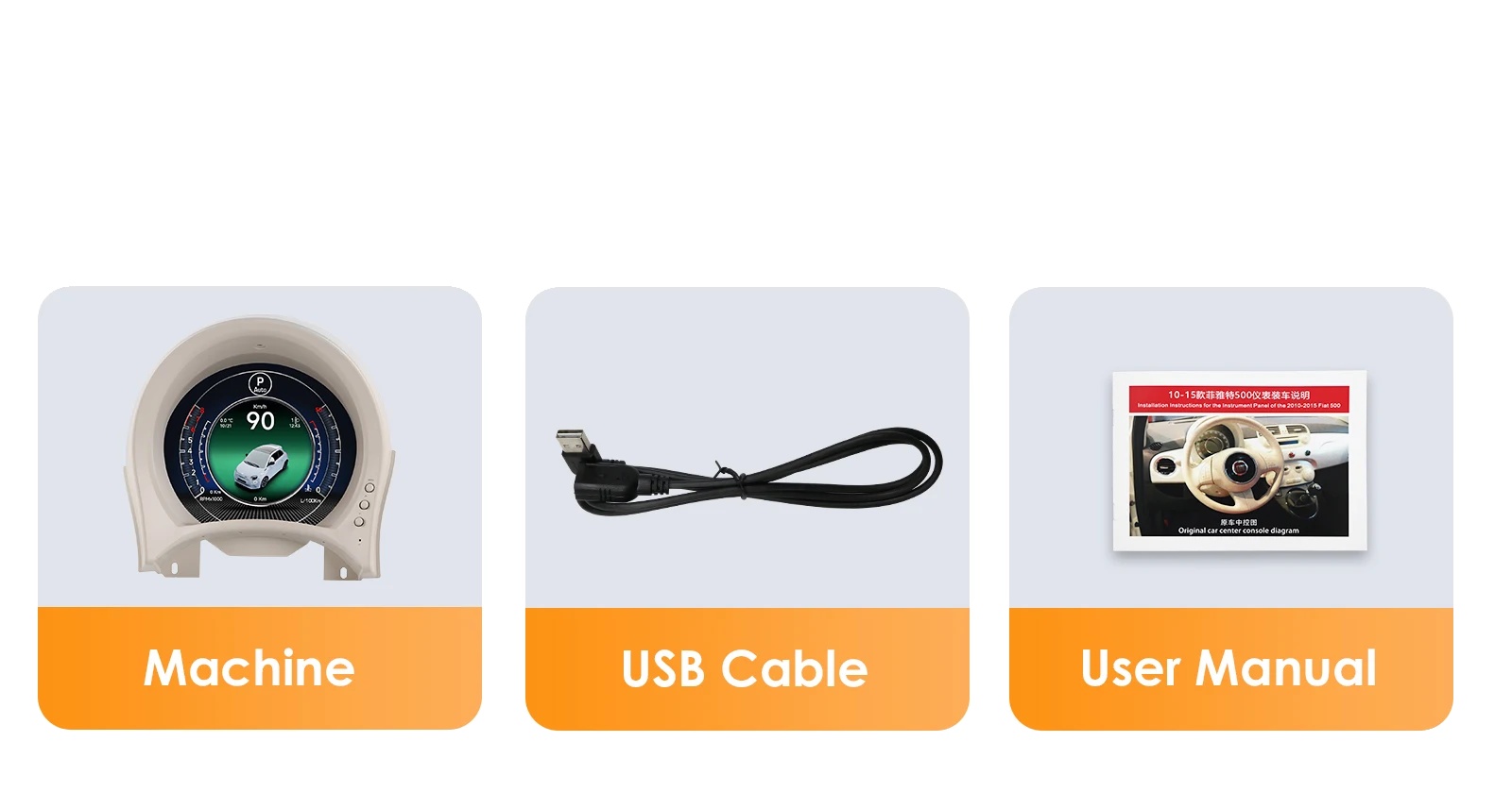 Digitales Instrumentencluster, 7-zoll-led-display, Android Auto Und Carplay-kompatibel, Schwarz