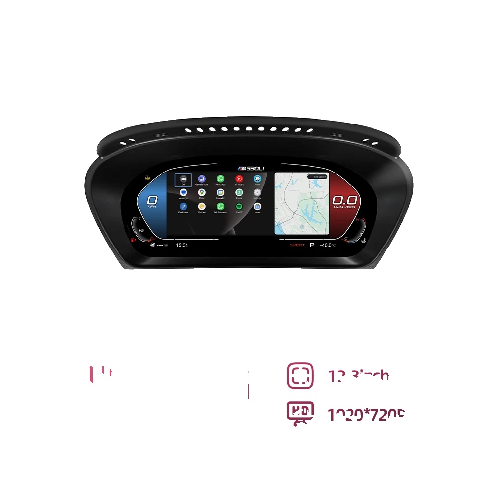 Digitales Instrumentencluster, 12,3 Zoll Lcd, Kompatibel Mit Der Luxuslimousine 5er-serie, Mit Carplay