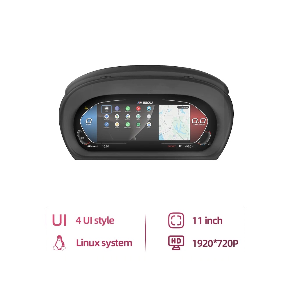 Dashboard-anzeige, 1920x720 Auflösung, Linux-system, Mit Carplay