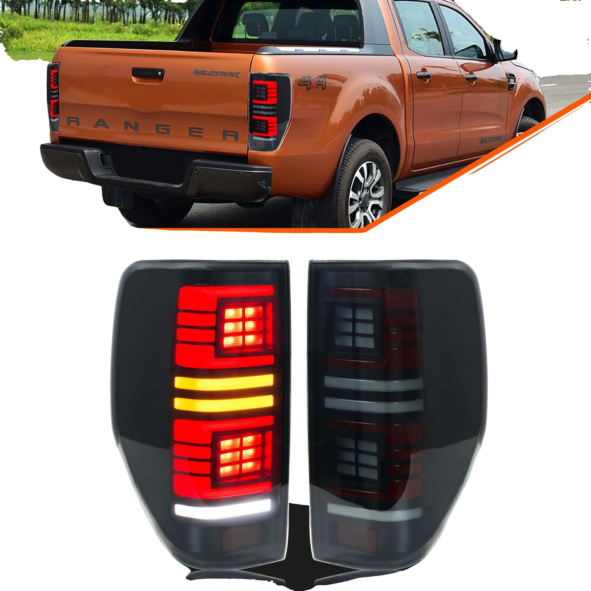 Rücklichtanbau, Kompatibilität Für Ranger T7 Px Mk1 Mk2 2012-2021, 35w Leistung, 12v Spannung, 3400 Lumen, Sequenzielle Blinkerfunktion
