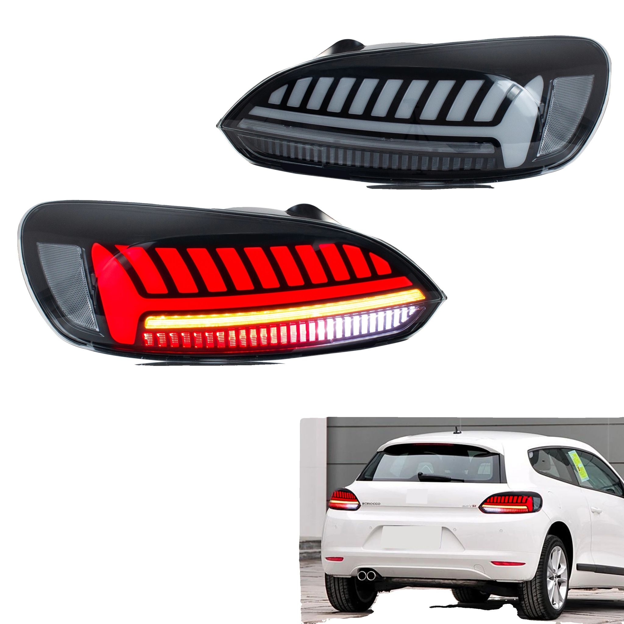 Led-rücklichter, 12 V, 35w, 3400lm, Abs, Sequenzielle Blinker