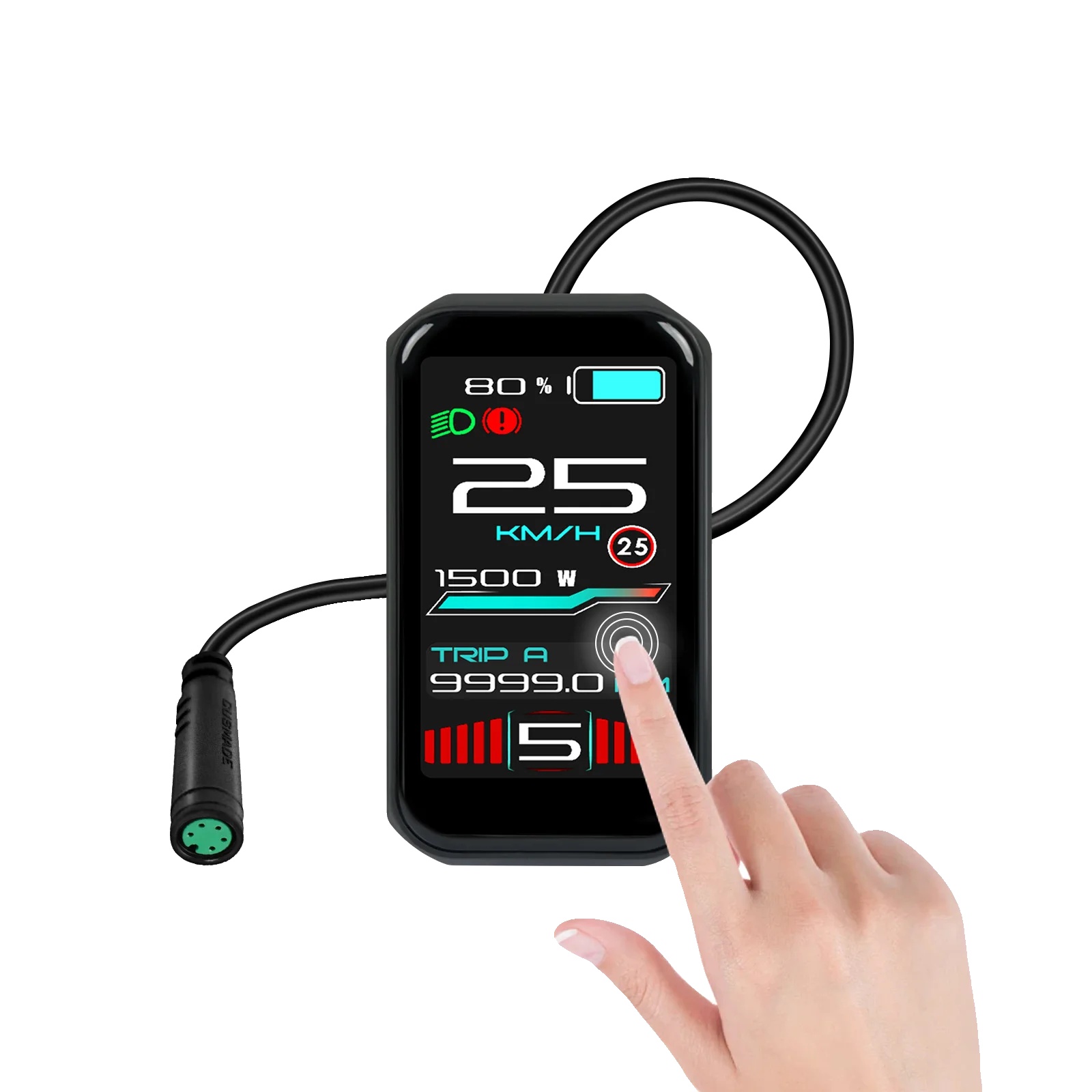 Ebike Display, Tft-touchscreen, Ip67 Wasserdicht, Bafang Uart-protokoll
