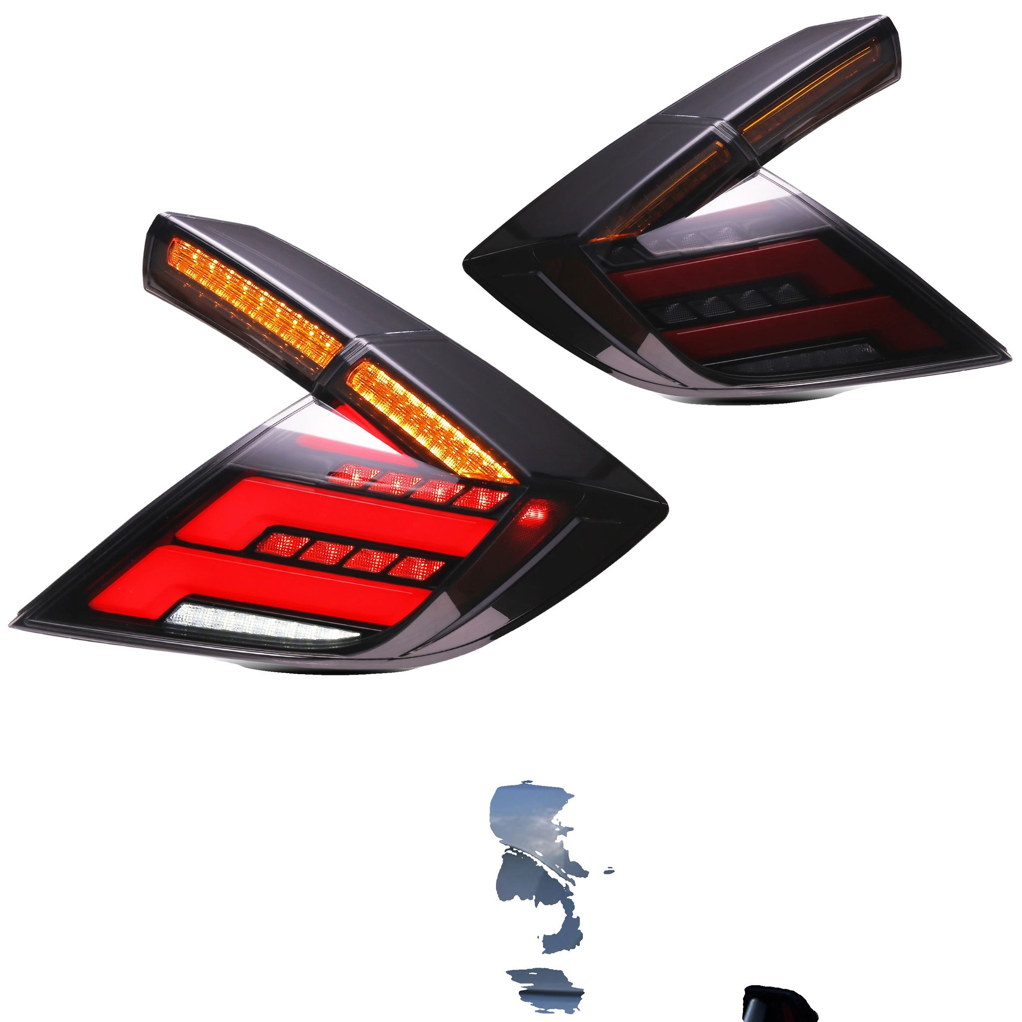 Rücklichtanbau, Pc/abs/pmma/glas Material, 12v Spannung, 35w Watt, 3400lm Lumen, Kompatibilität Mit Kompaktwagen Schrägheck Typ-r 2016-2021