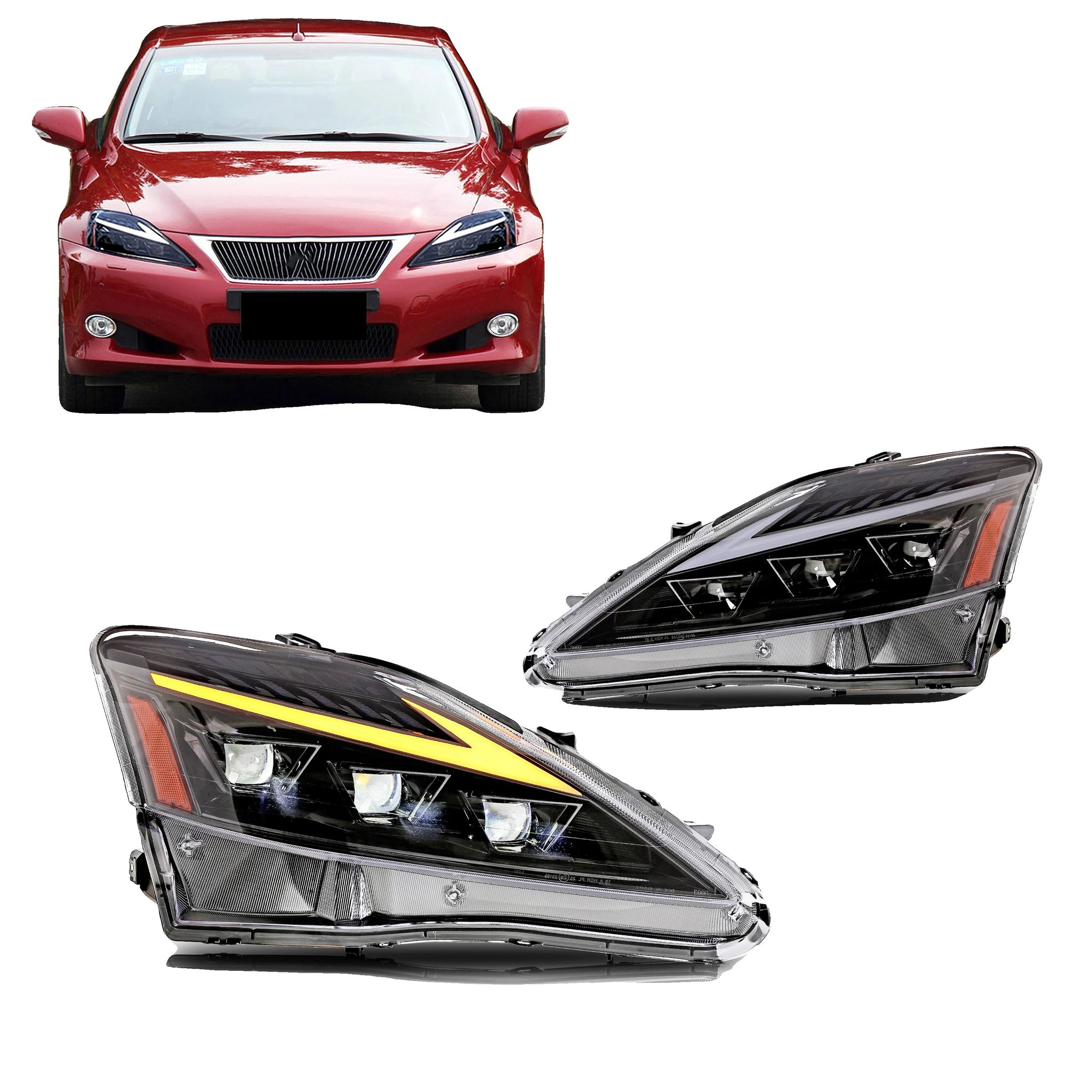 Scheinwerferanbau, 12 V Spannung, Sequenzielle Blinker, Kompatibel Mit Lexus Is250 Is350, Ce-zertifizierung, 10 Lbs Artikelgewicht