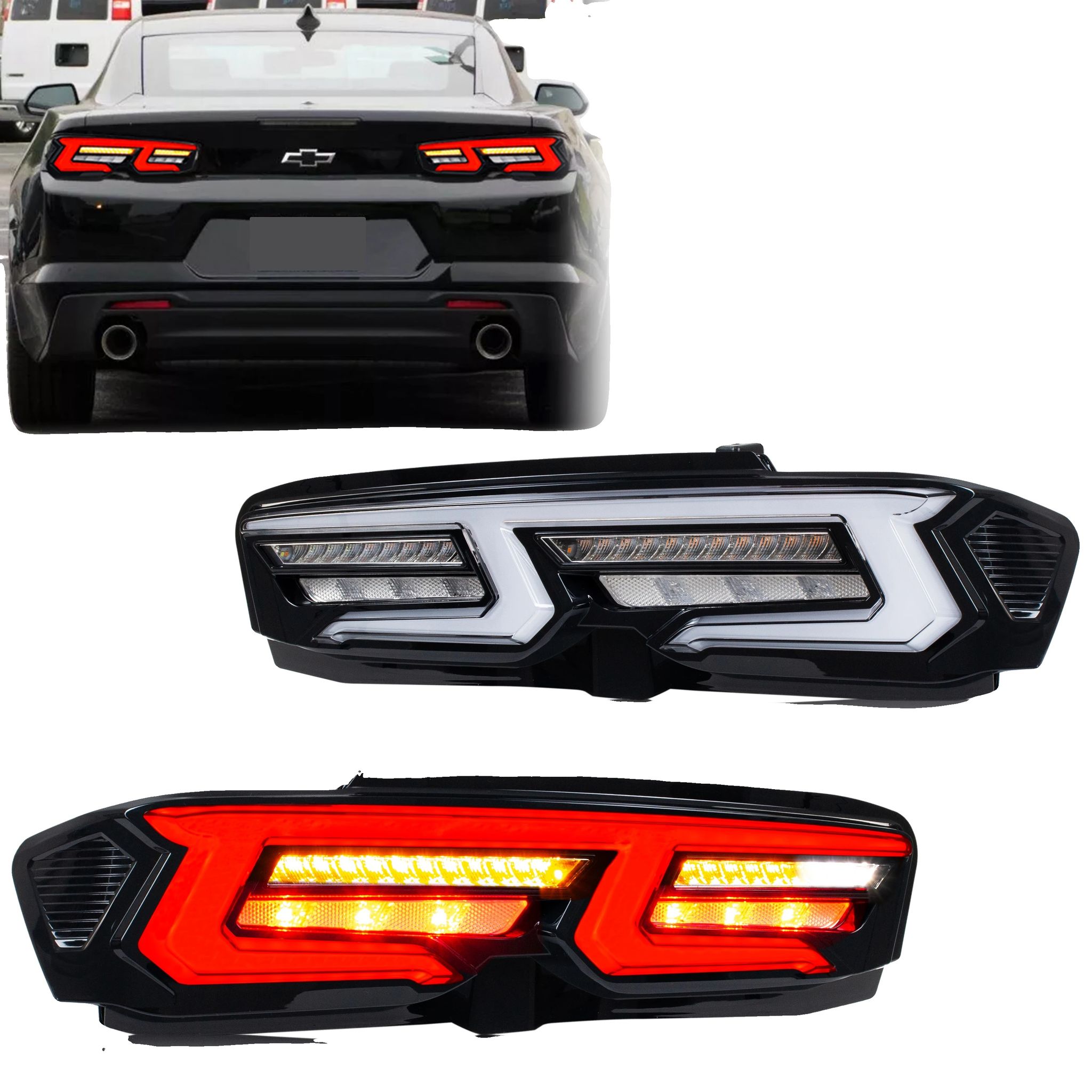 Led-rücklichter, 35w, 12v, Sequenzielle Blinker, 3400lm, Kompatibel Mit Chevrolet Camaro 2019-2025