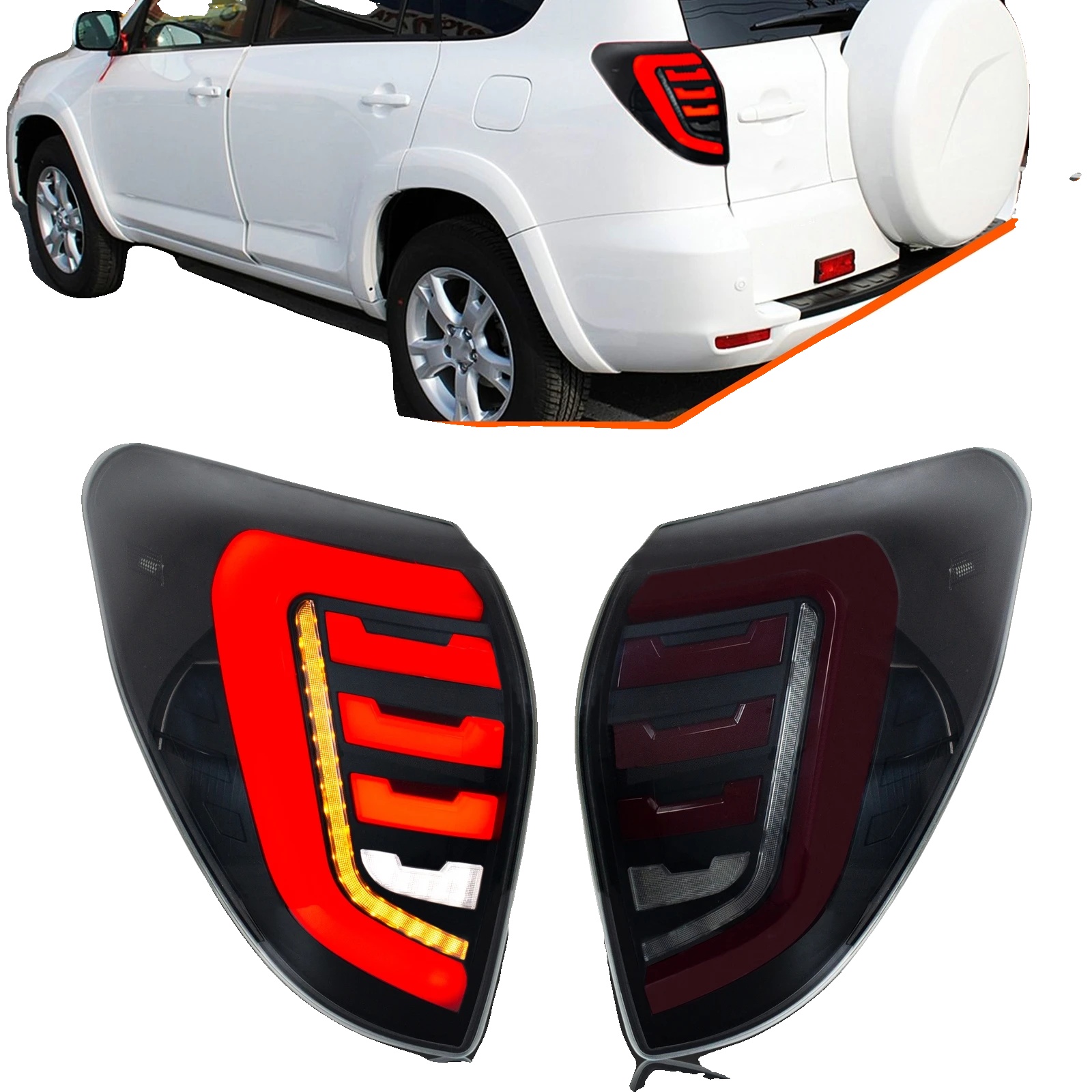 Led-rücklichter, 12 V, 35w, 3400lm, Sequenzielle Blinker, Kompatibel Mit Rav4 2009-2012