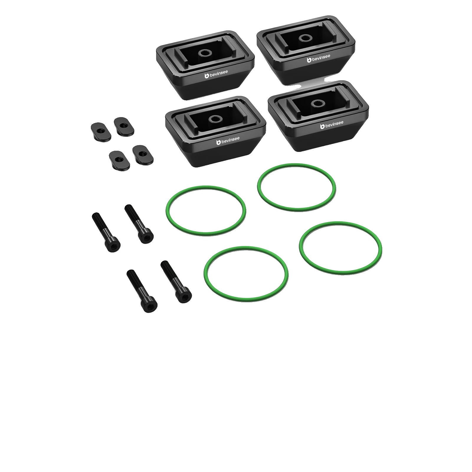 Jack Pad, Billet-aluminium, Cnc-bearbeitet, Schwarz