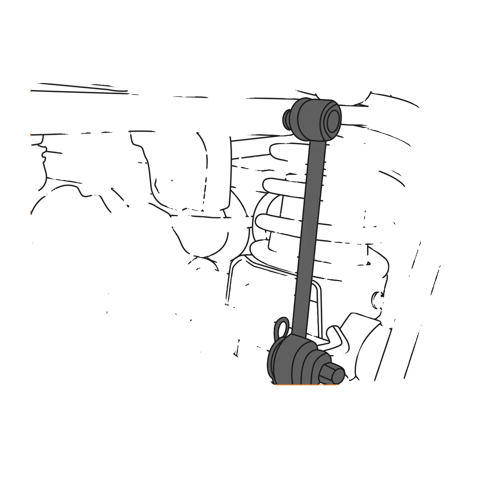 Drop-link-stabilisator, Stahlmaterial, Länge 39,1 Cm, Breite 9,8 Cm, Höhe 8 Cm, Gewicht 1,05 Kg