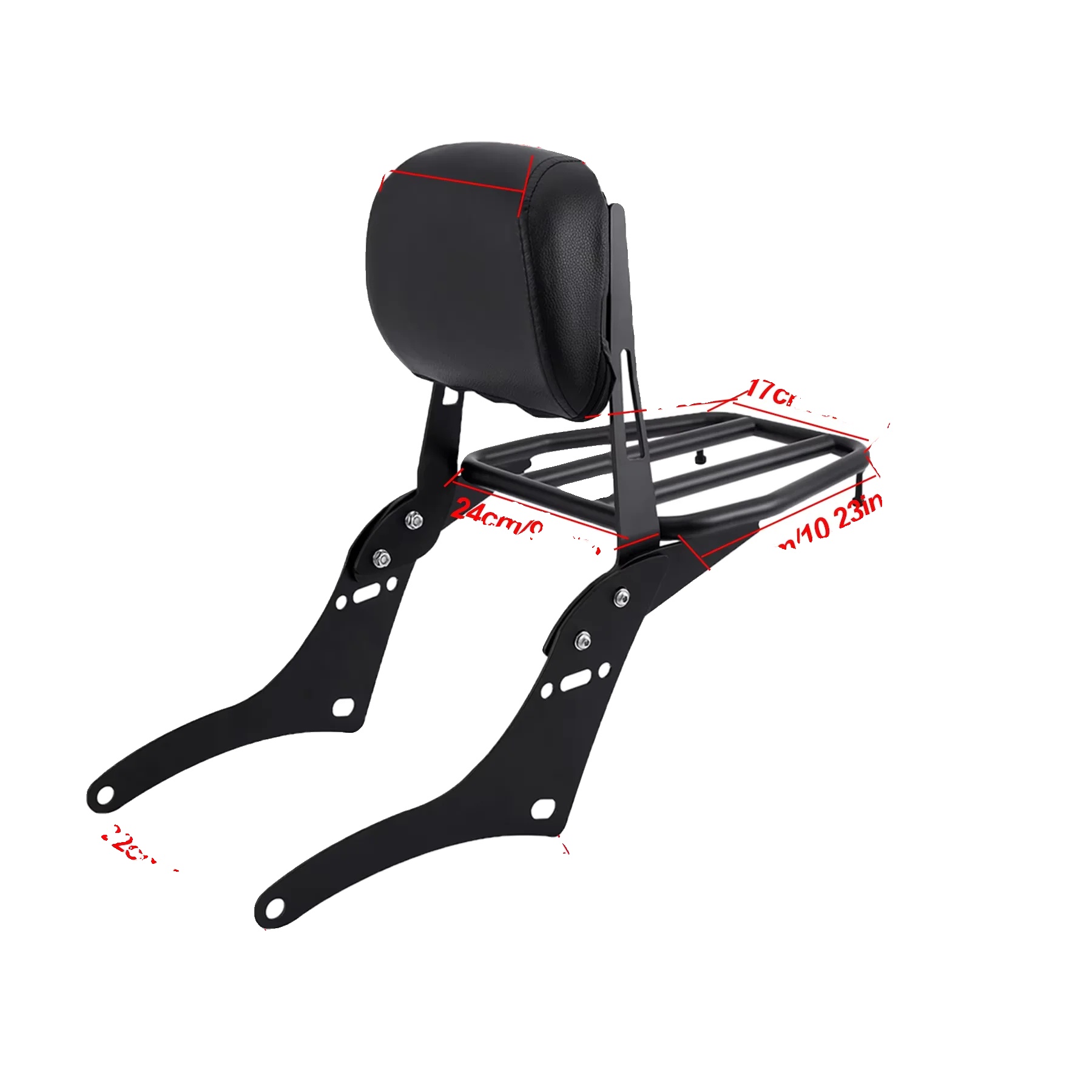 Sissy Bar Beifahrer-rückenlehne, Abnehmbar, Kompatibel Mit Cruiser-motorrädern, Schwarz
