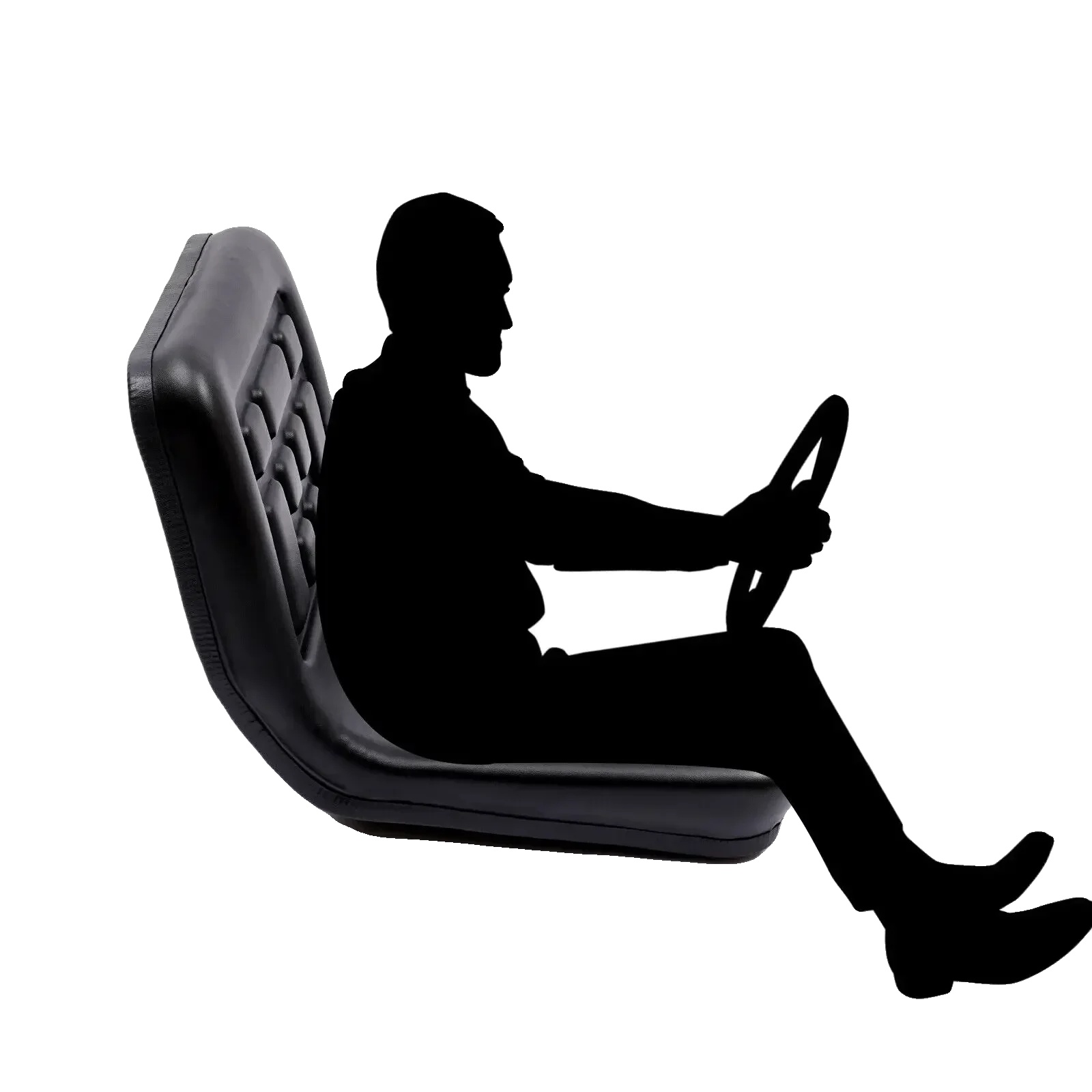 Traktorsitz, Ergonomisches Design, Verstellbare Passform, Schwarz