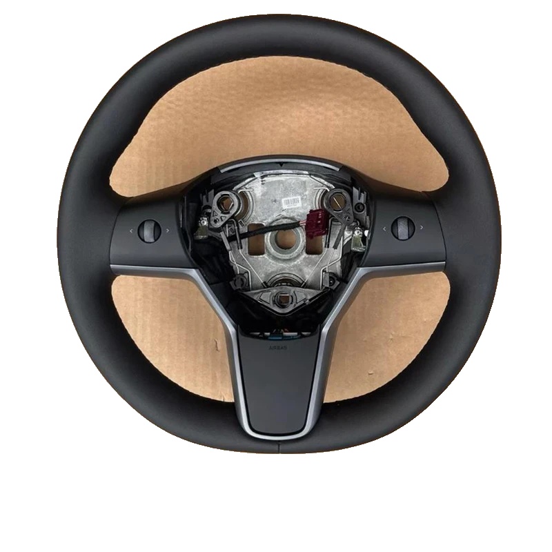 Lenkrad, Pu-leder, Kompatibel Mit Tesla Model 3, Kompatibel Mit Tesla Model Y, Farbe: Schwarz, Oem-teilenummer: 1490214-00-b