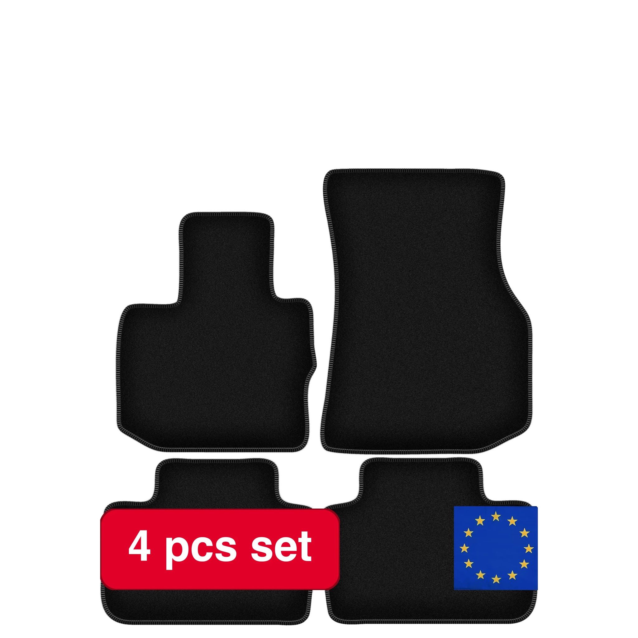 Teppiche, Leichtes Design, Grundschutz, Schwarz