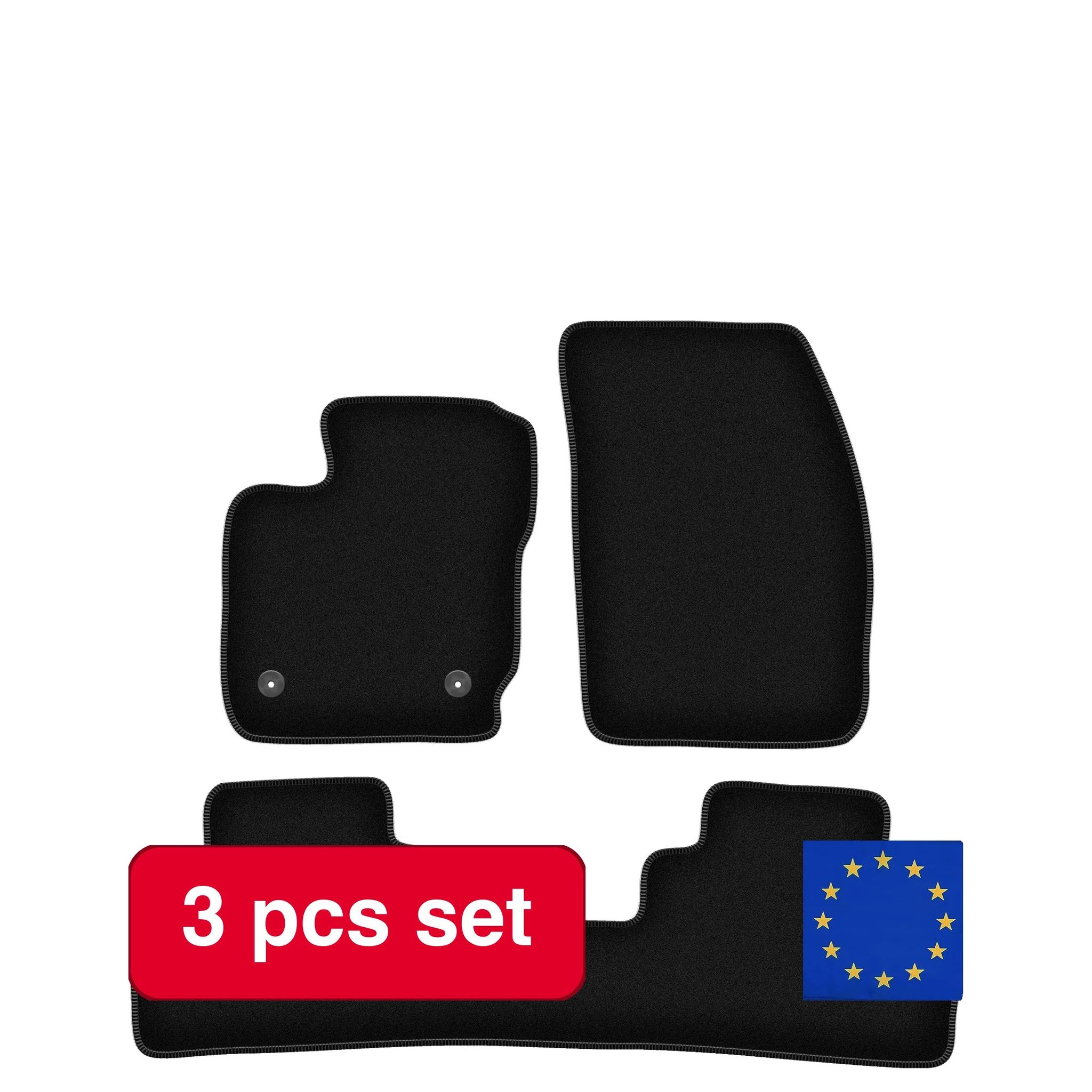 Bodenmatten, Leichtes Design, Grundlegende Haltbarkeit, Schwarz