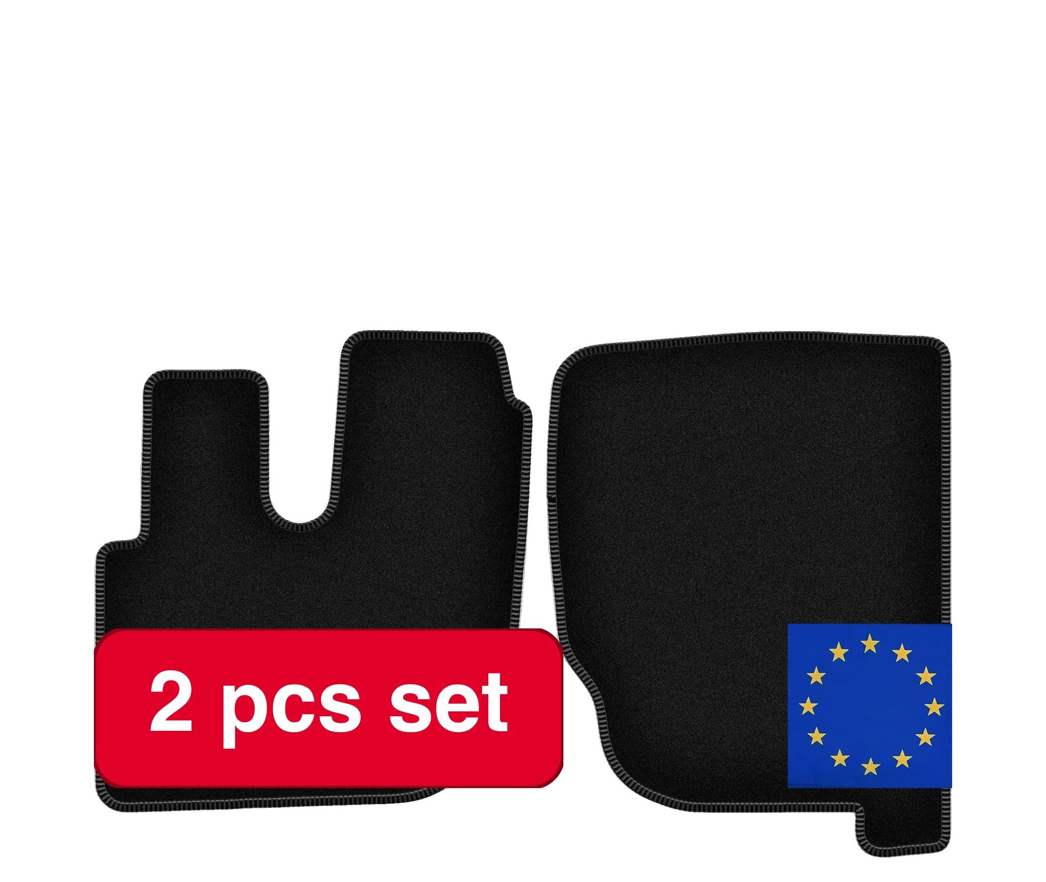 2er Set Matte, Leichtes Design, Grundschutz, Schwarz