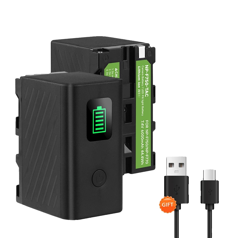 Kameraakku, 6000mah Kapazität, Type-c Schnellladung, 2 Pcs Batterie