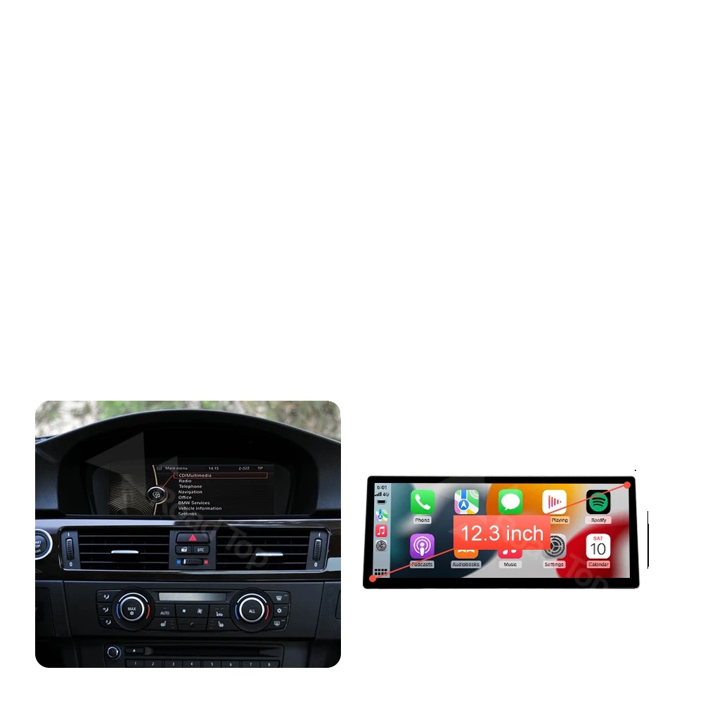 Auto-multimedia-display, Kabelloses Carplay, Einfache Installation, 12.3 E90 Cic