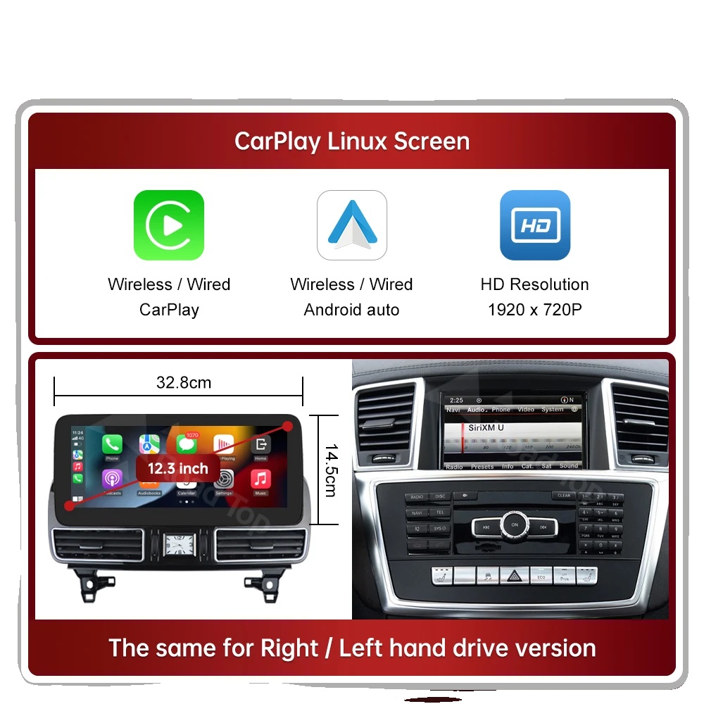 Multimedia-display, Wireless Carplay, Android Auto-funktionen, 12.3