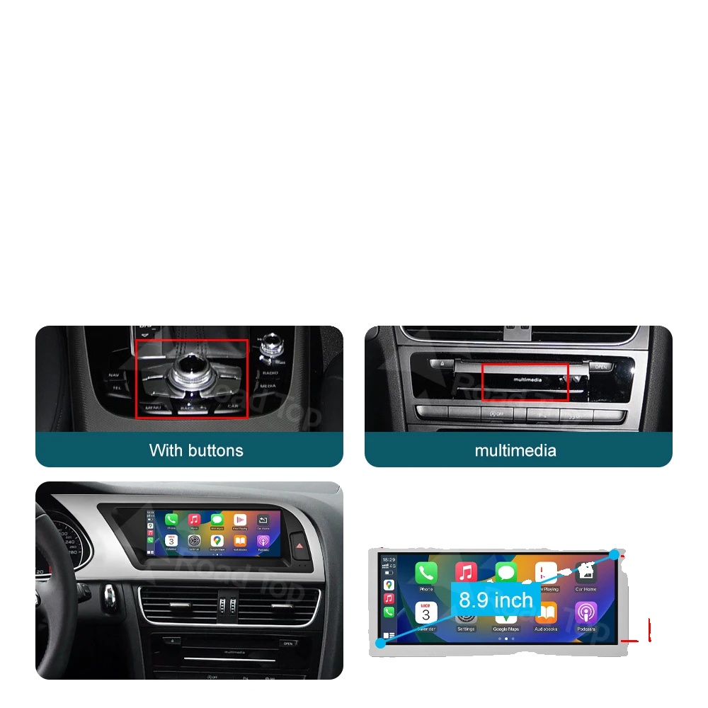 Auto-multimedia-bildschirm, Kabelloses Carplay, Android Auto, 8.9 Lhd Mmi 3g
