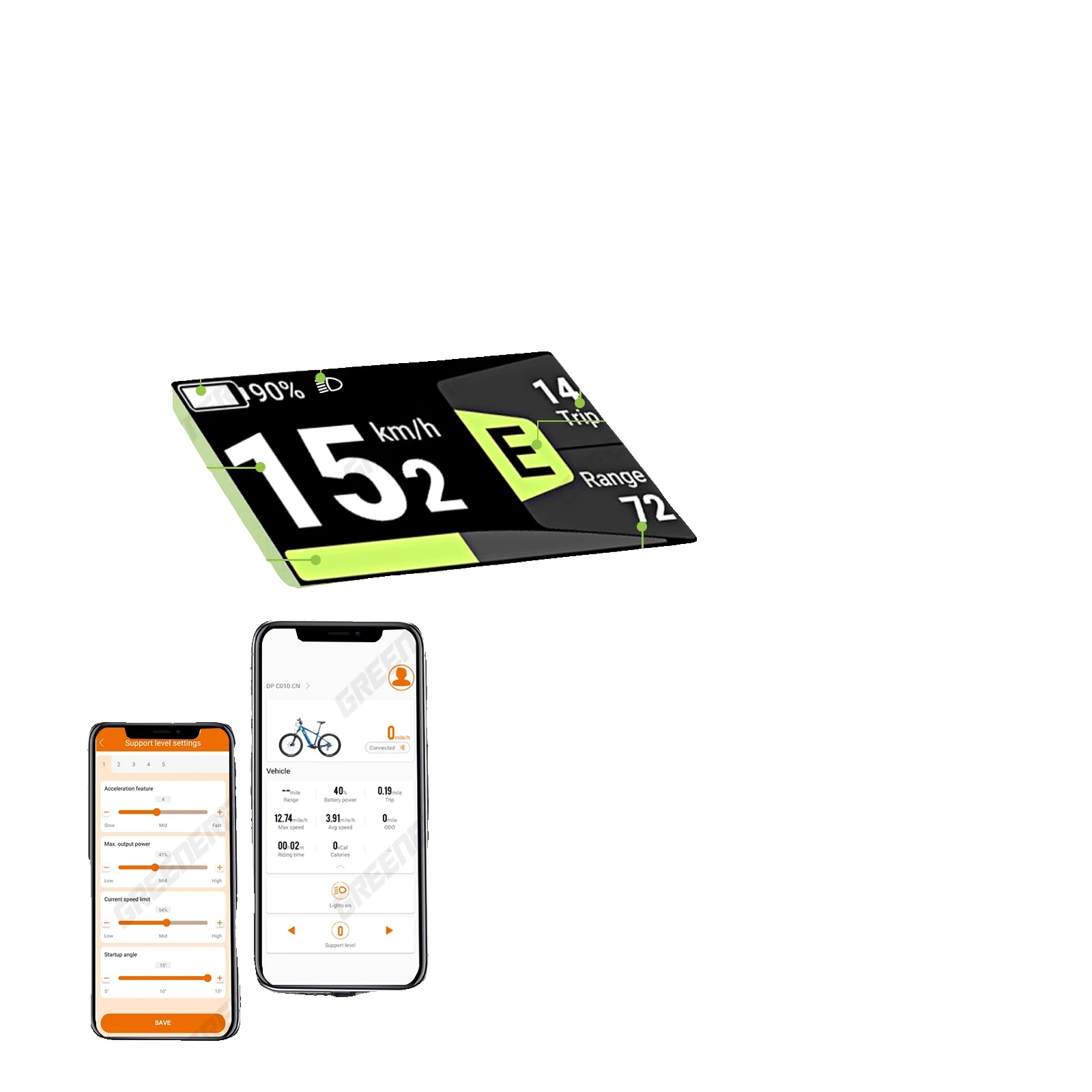 Ebike-display, 5-pin-anschluss, Unterstützung Für Pas-stufen, Dpc 080
