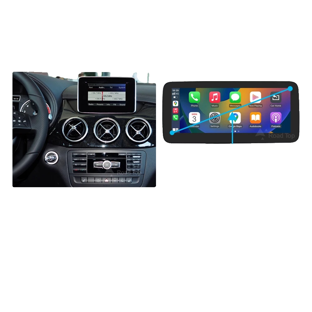 Multimedia-display, 10,25-zoll-bildschirm, Kompatibel Mit Benz Cla/gla, Carplay- Und Android Auto-unterstützung, 12.3 B Lhd