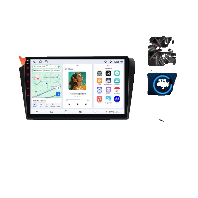 Autoradio, Smarte Konnektivität, Navigationssystem, Kompatibel Mit Mazda 3 (bk) 2003-2009, Eingebauter Kühlventilator Android, V7 (4gb-64gb) - A