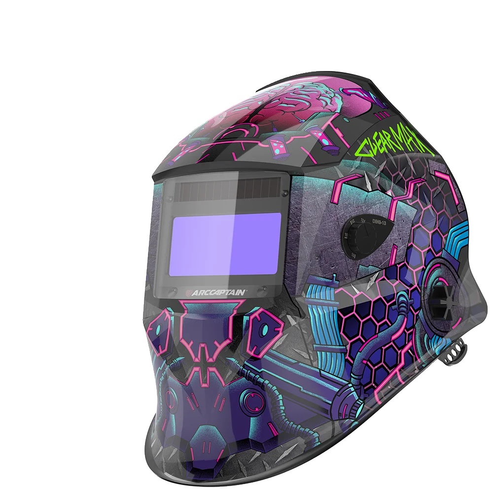 Schweißhelm, Solarbetrieben, Automatische Abdunkelung, Überragende Optische Klarheit, Hsh-s800-b