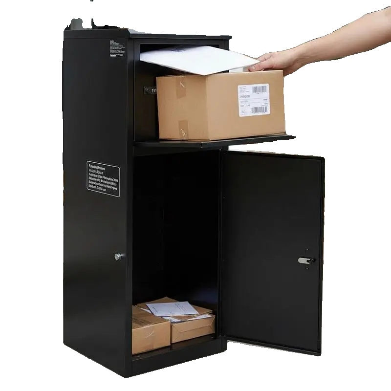 Paketbriefkasten, Stahlkonstruktion, Sicheres Schlossystem, Schwarz