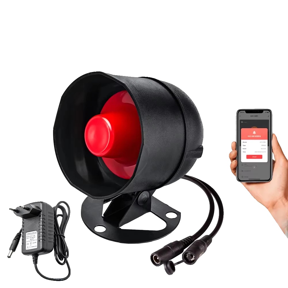 Sicherheitsalarmsystem, Drahtlose Konnektivität, Anpassbare Benachrichtigungen, Nur Sirenenalarm, Eu-stecker