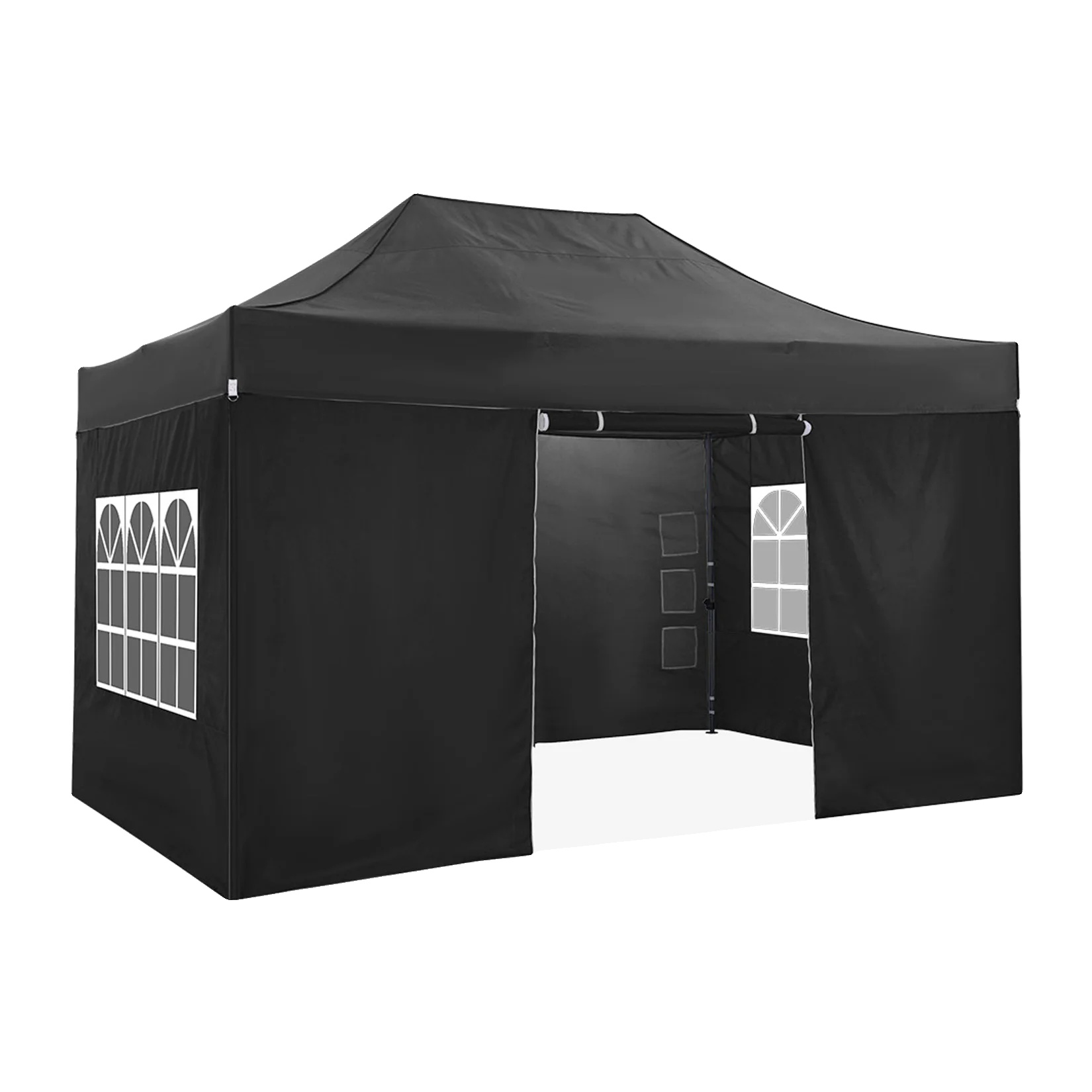 Pavillon, Wasserdicht, Höhenverstellbar, Schwarz