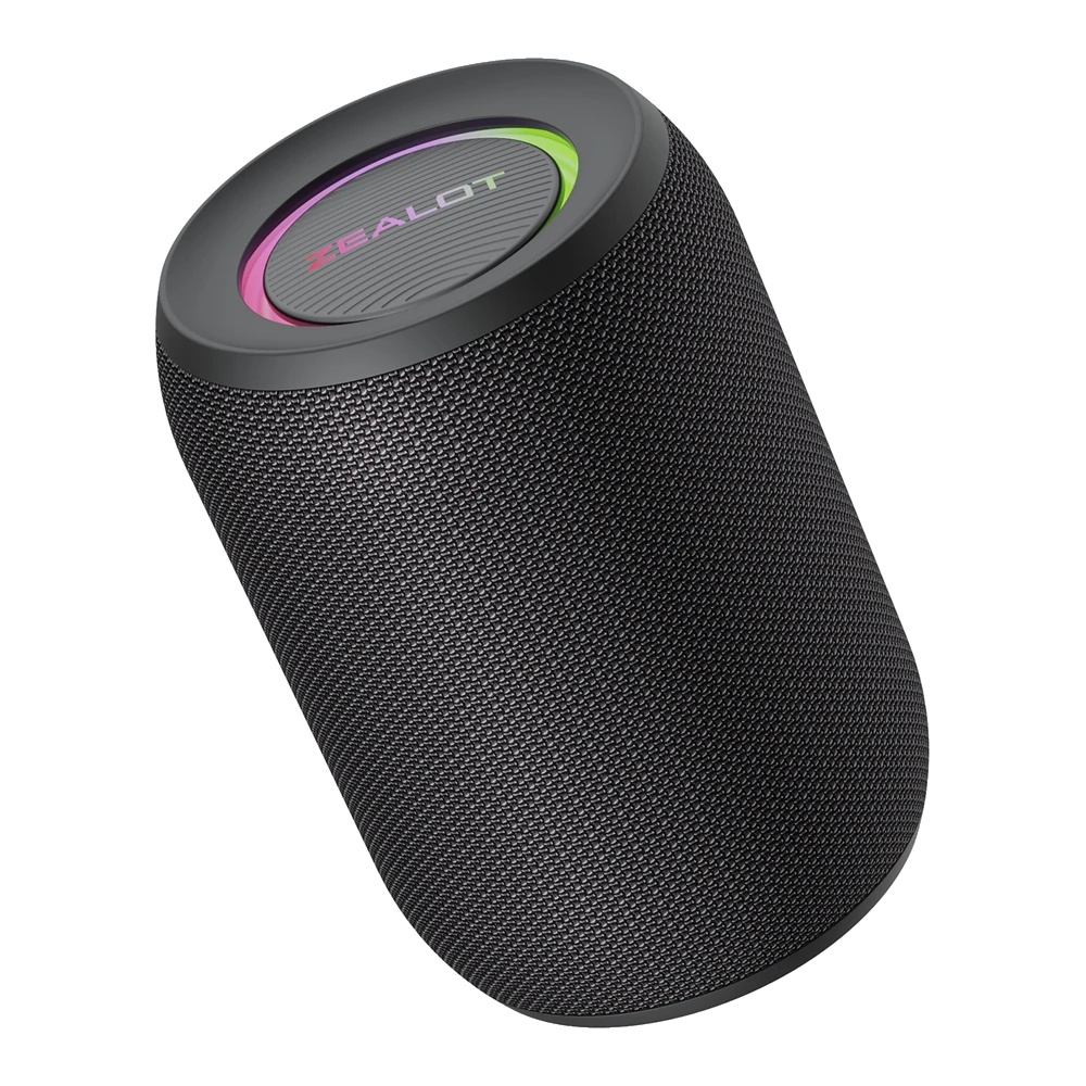 Tragbarer Lautsprecher, Bluetooth 5.2, Lange Akkulaufzeit, Schwarz