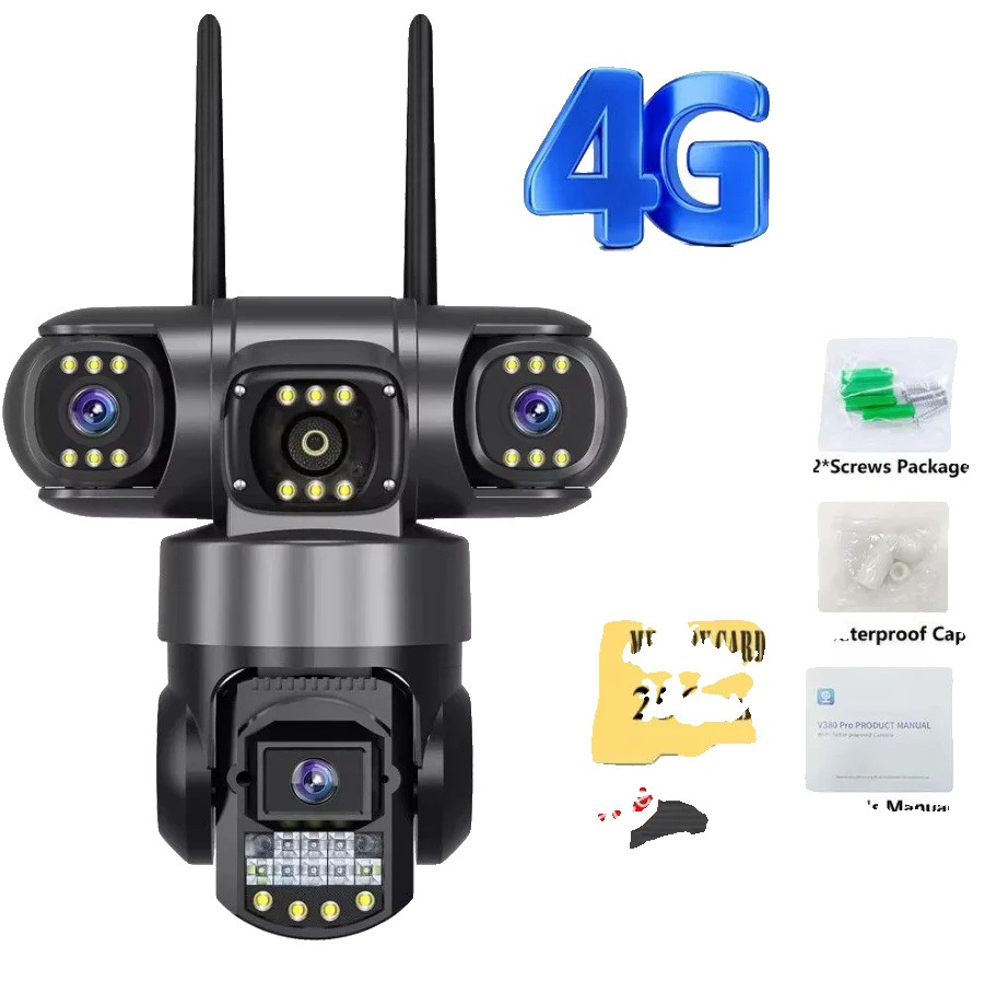 Ptz-kamera, Tri-linsen, Nachtsicht, 4g+256g Speicherkarte