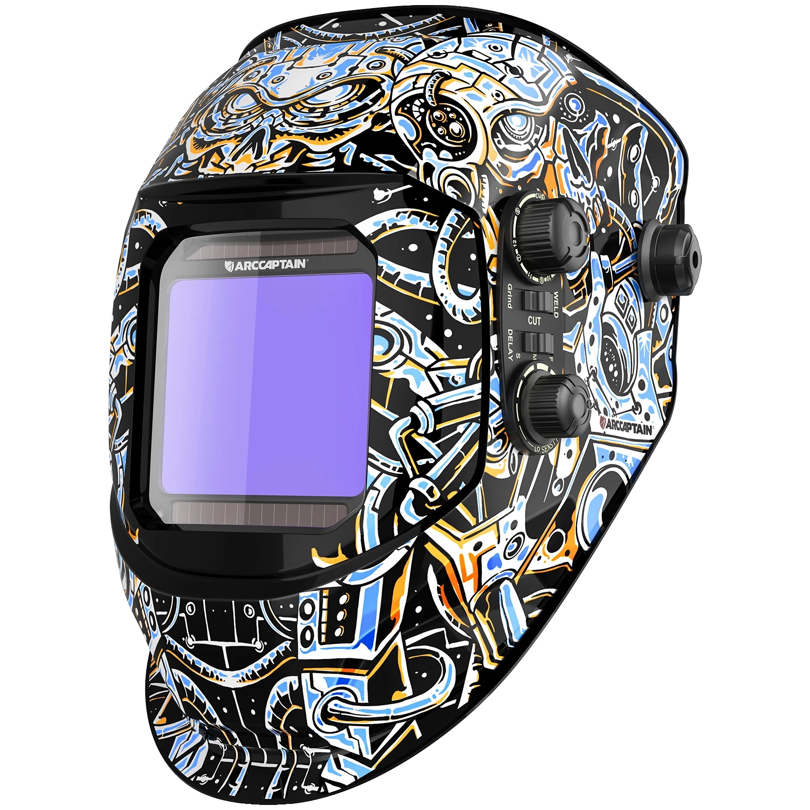 Schweißhelm, Automatisches Abdunkeln, 4 Lichtbogensensoren, C