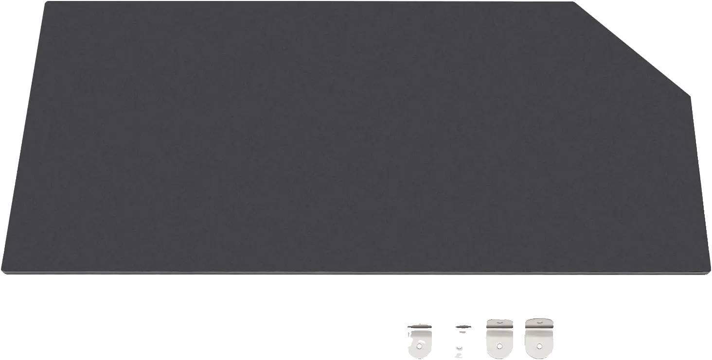 Urinaltrennwand, Wandmontage, Platzsparendes Design, Schwarz
